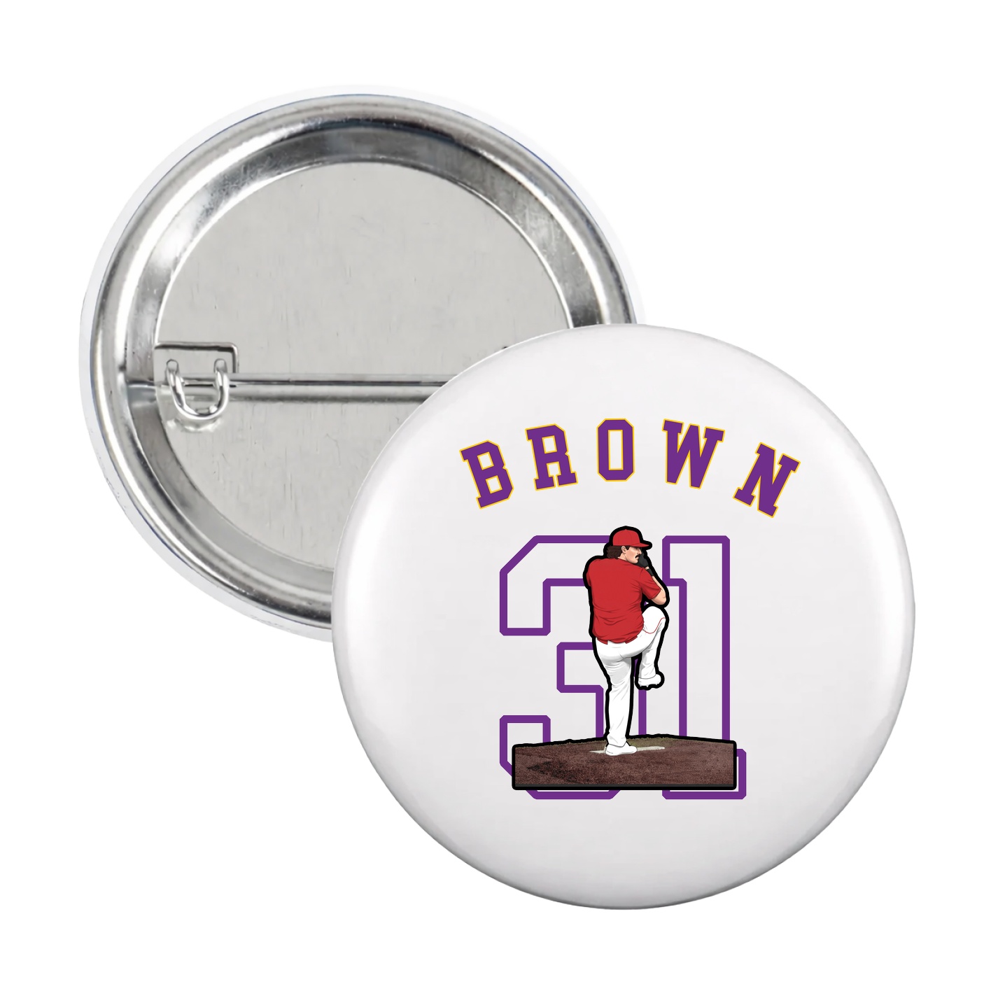 Game Day Button — Shirsey Arch in White