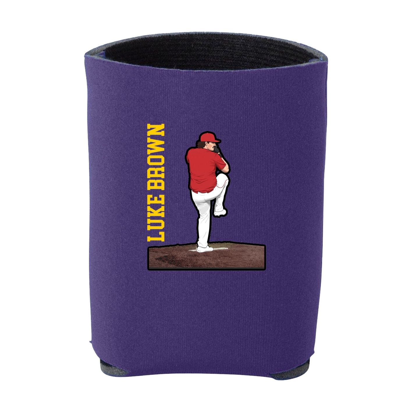 Can Holder — Name Vertical in Purple