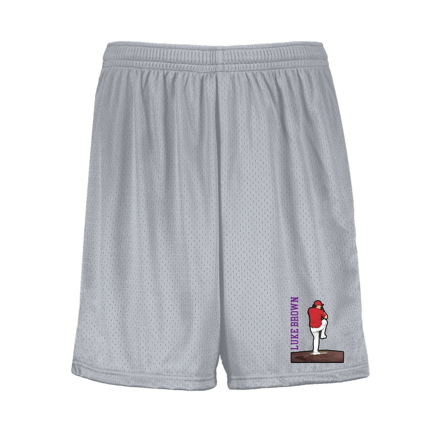 Shorts — Name Vertical in Silver