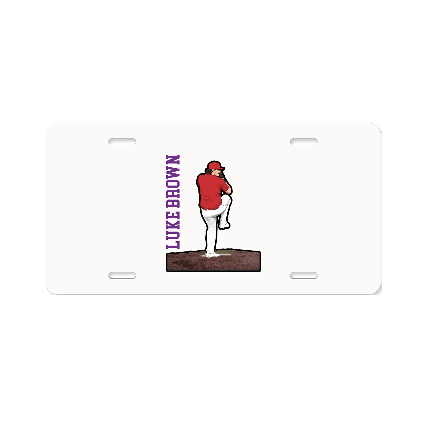 License Plate — Name Vertical in Classic
