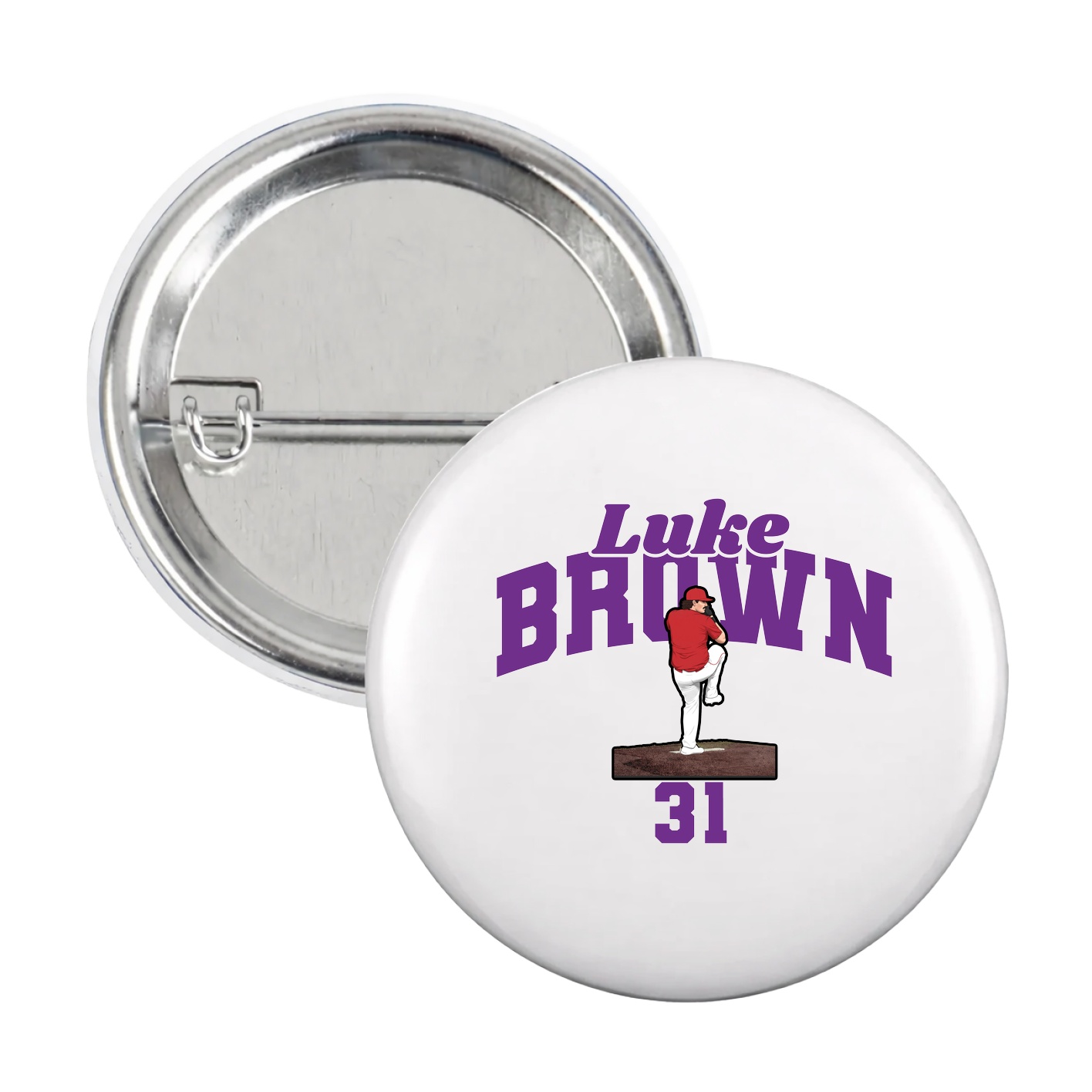 Game Day Button — Signature Arch in White