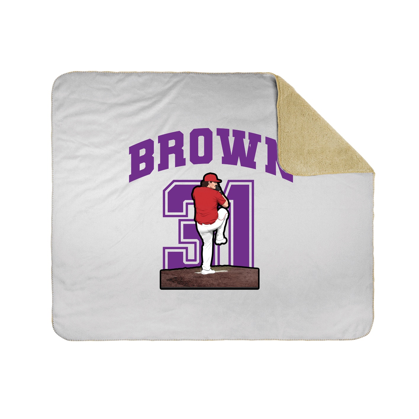 Throw Blanket — Number in White