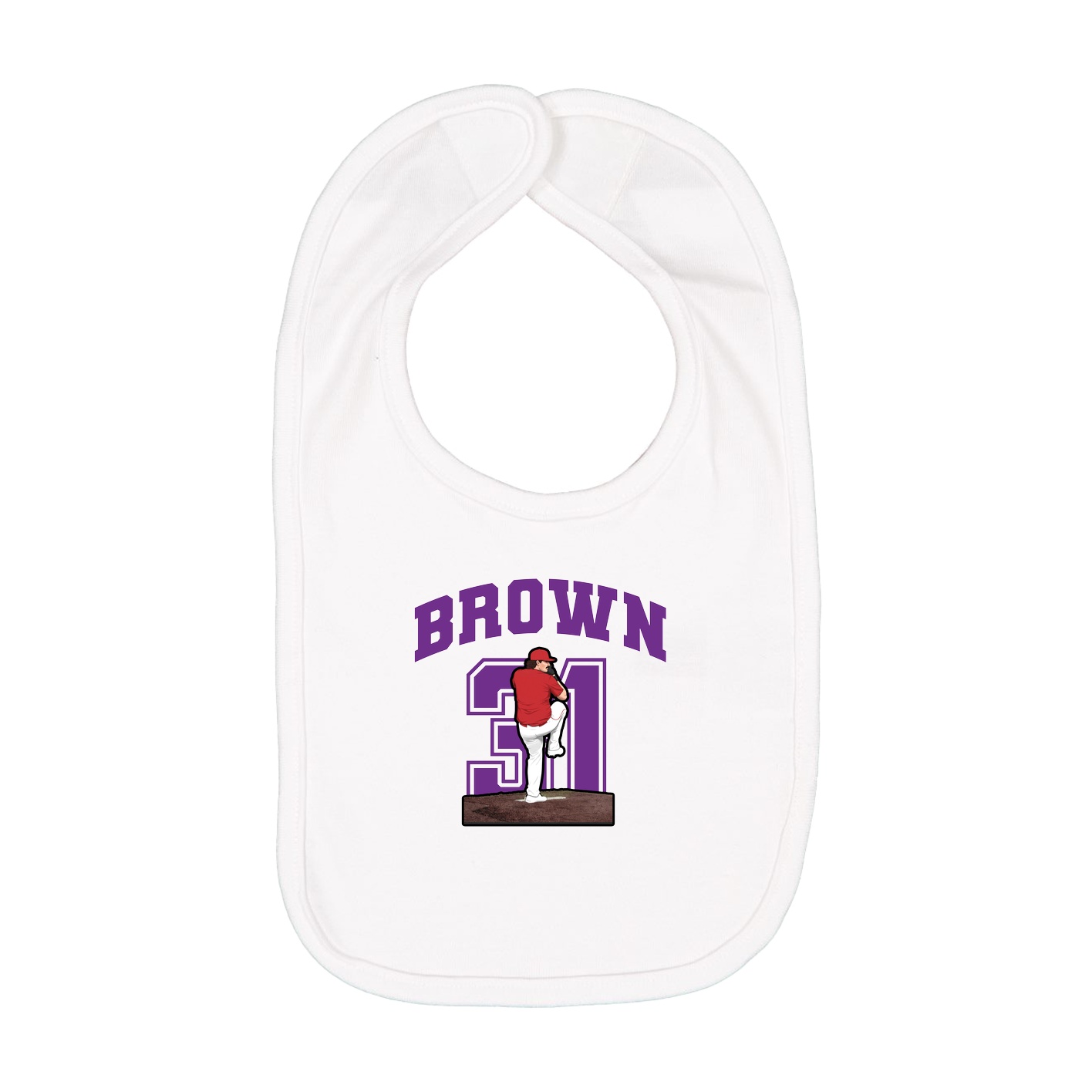 Infant Bib — Number in White