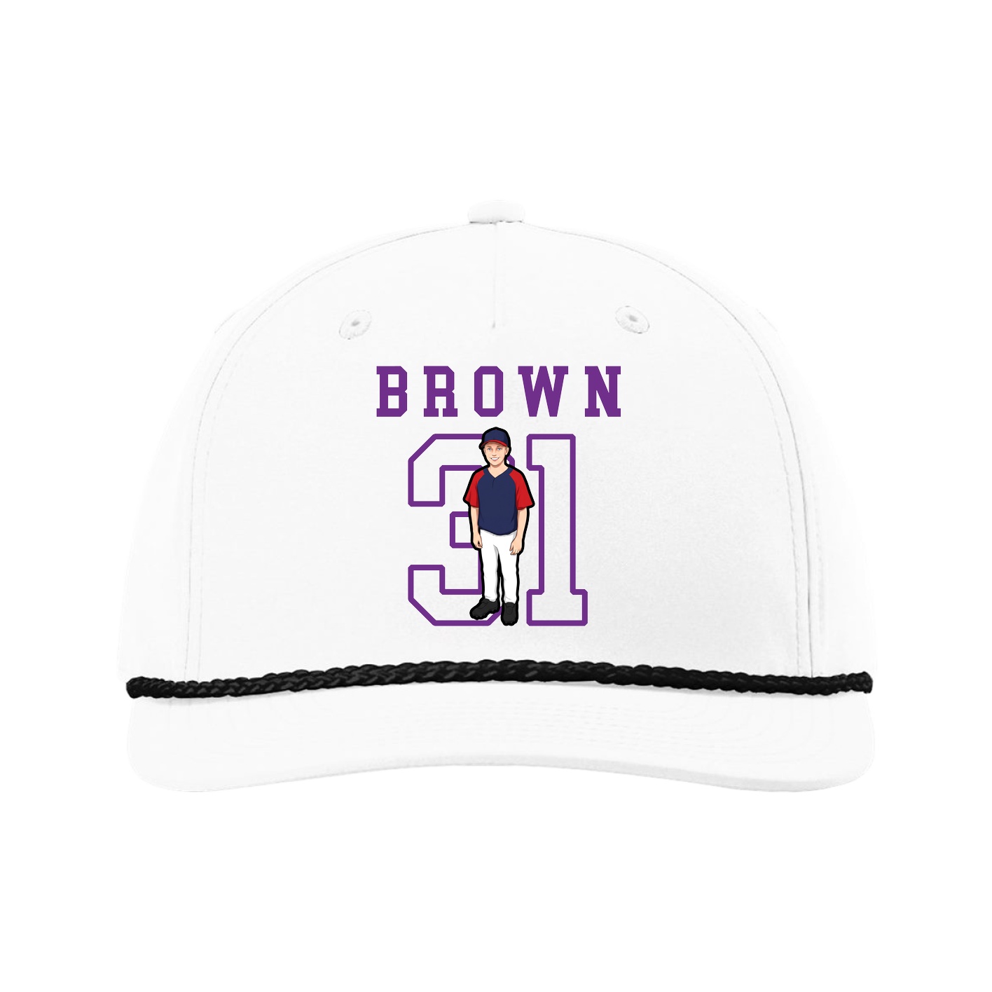 Five-Panel Classic Rope Cap — Shirsey in White