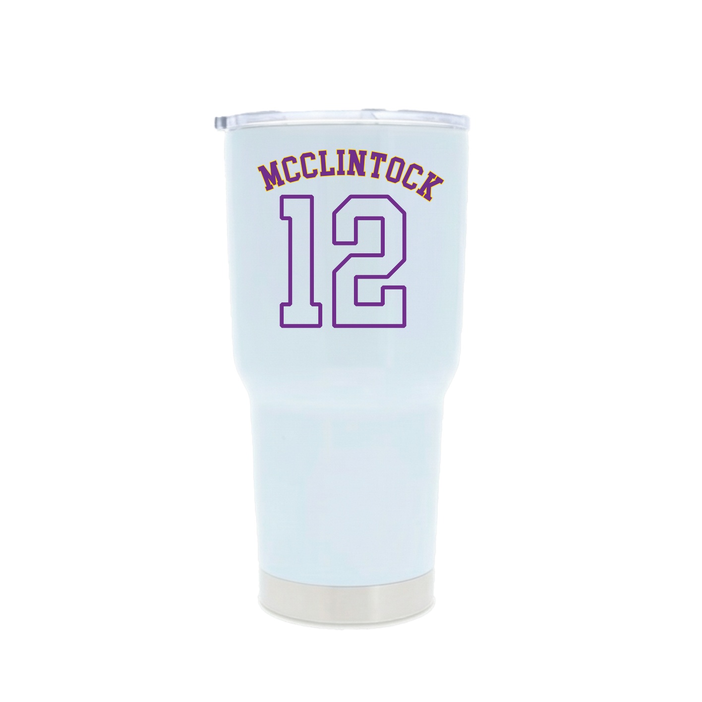 30oz Stainless Steel Tumbler — Shirsey Arch in White