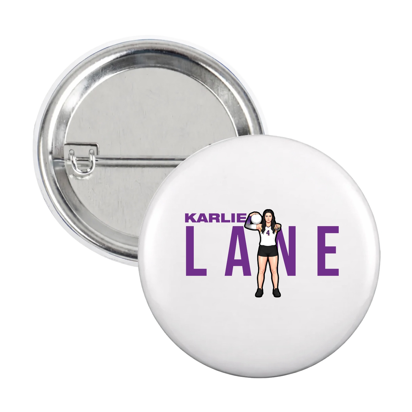 Game Day Button — Player Name in White