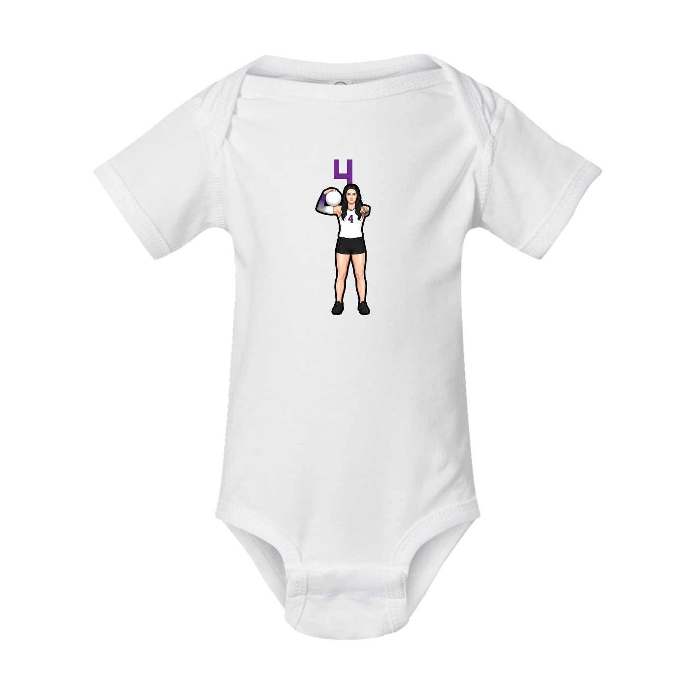 Baby Onesie — Number Top in White