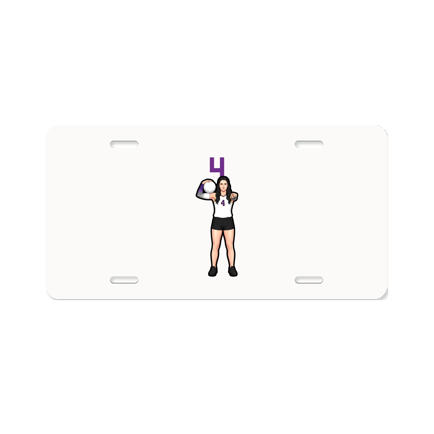License Plate — Number Top in Classic