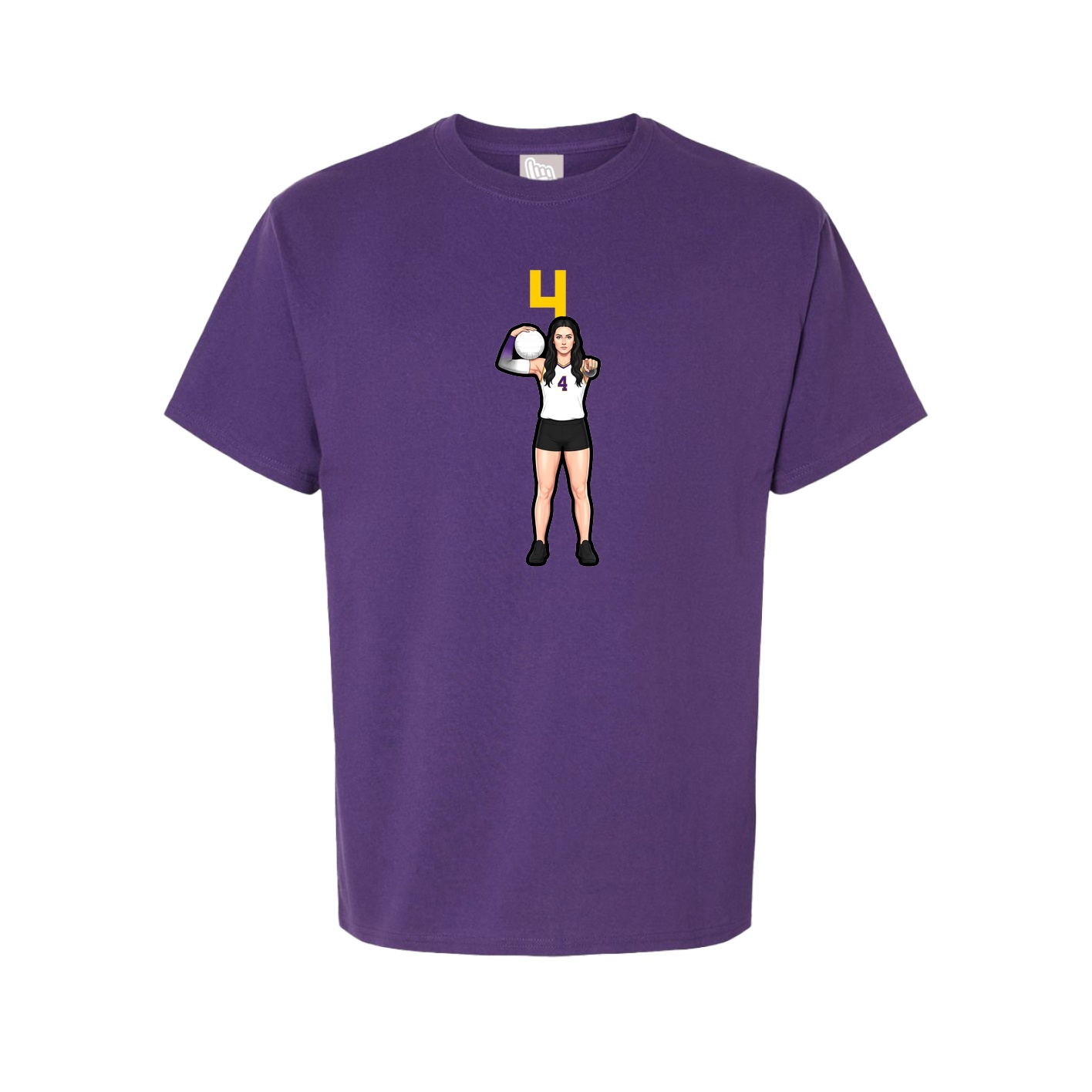 Youth Tee — Number Top in Purple
