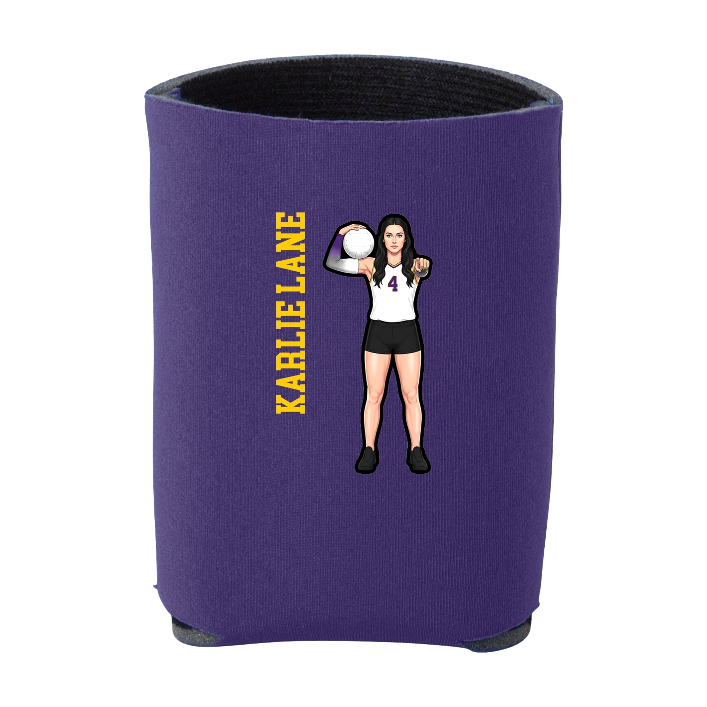 Can Holder — Name Vertical in Purple