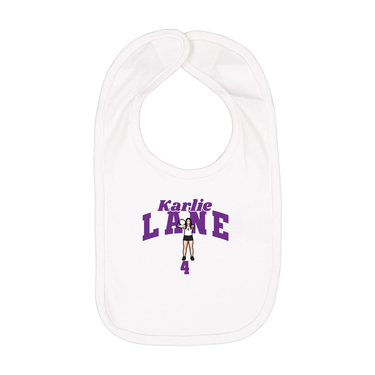 Infant Bib — Signature Arch in White