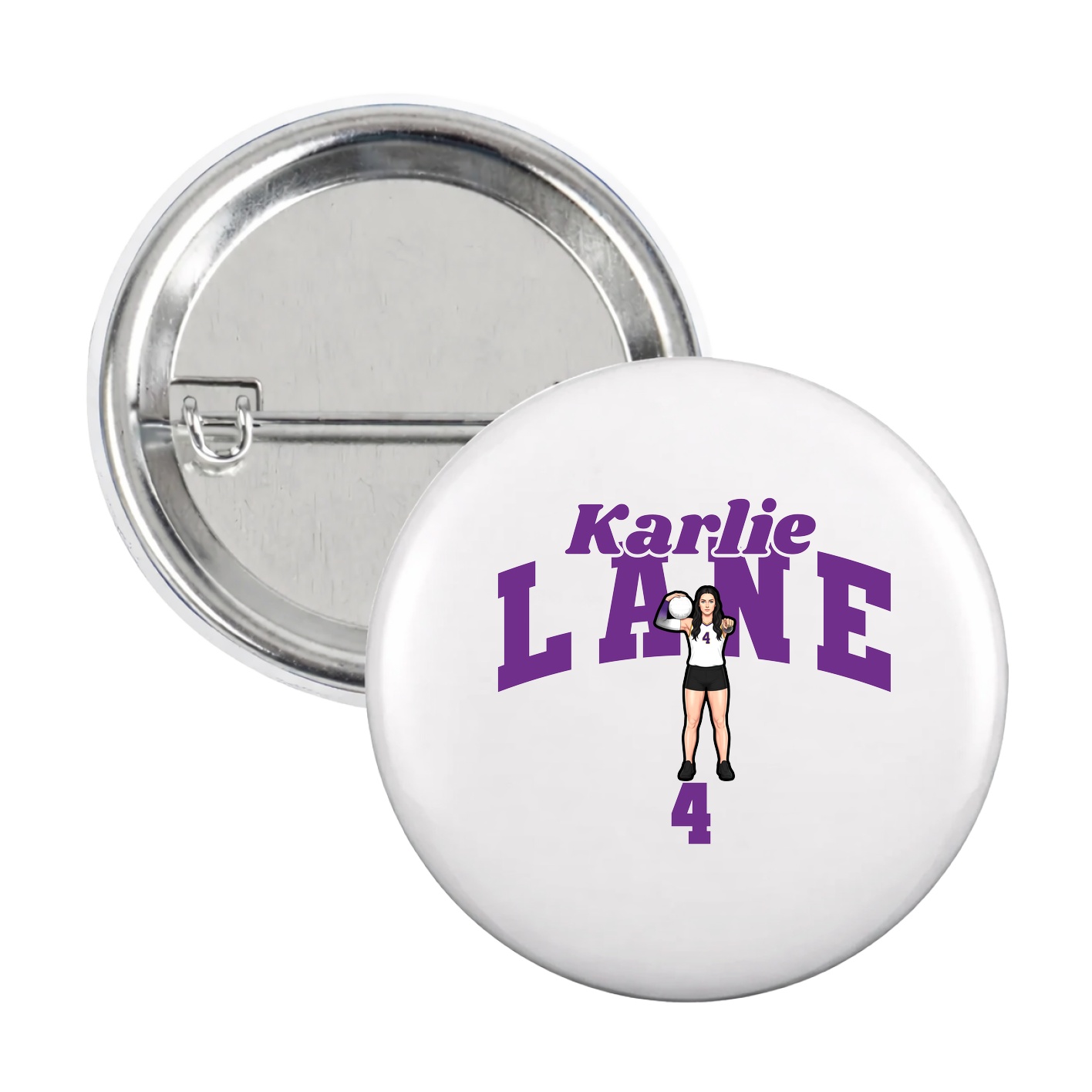 Game Day Button — Signature Arch in White