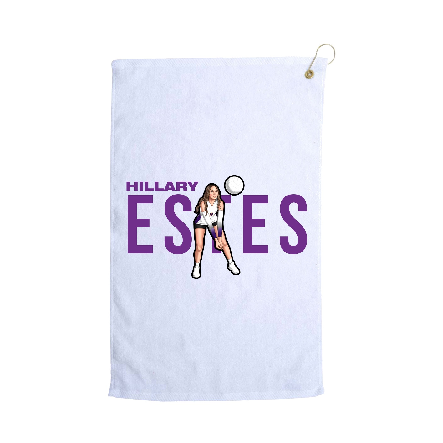 Golf Towel — Player Name in White