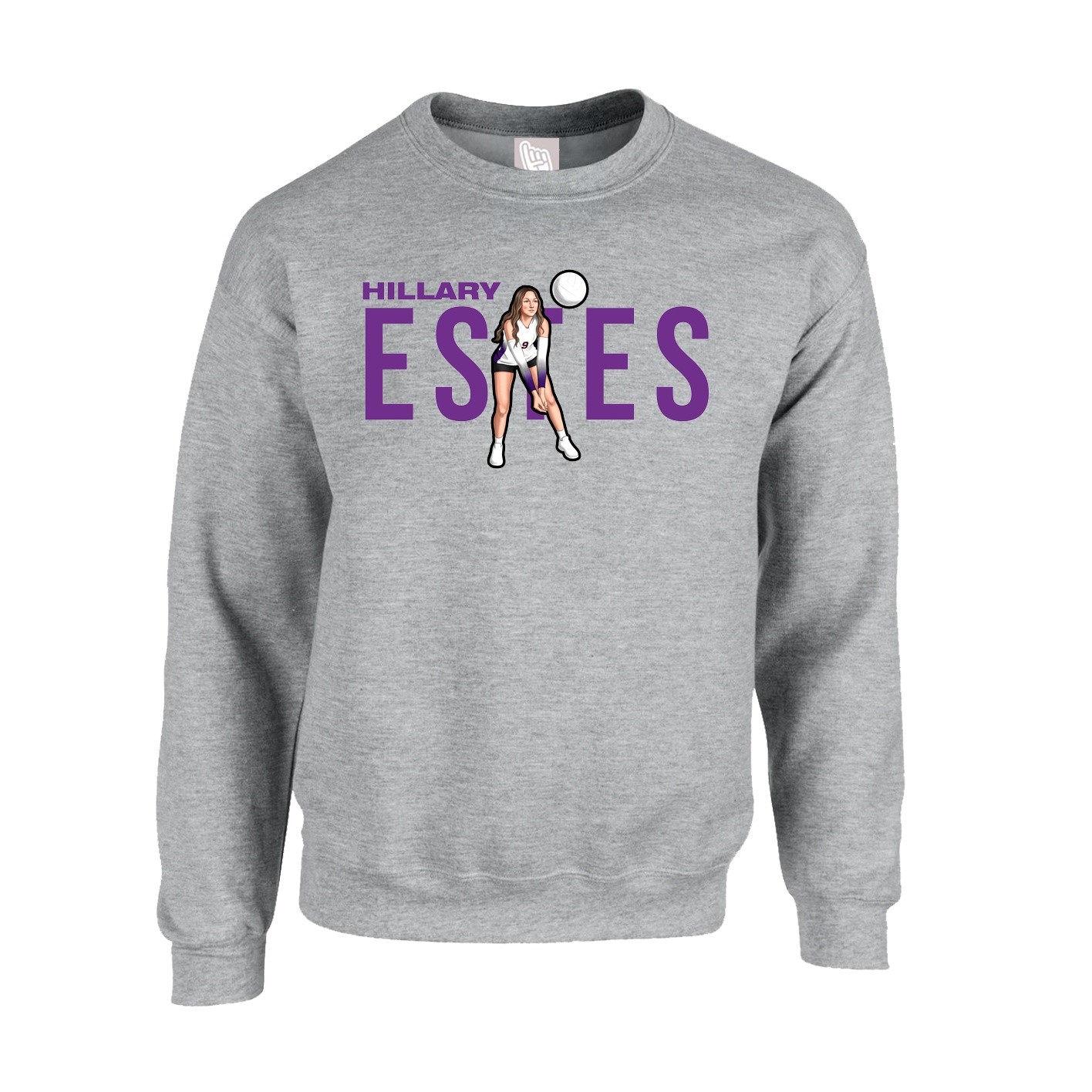 Fleece Crew — Player Name in Grey