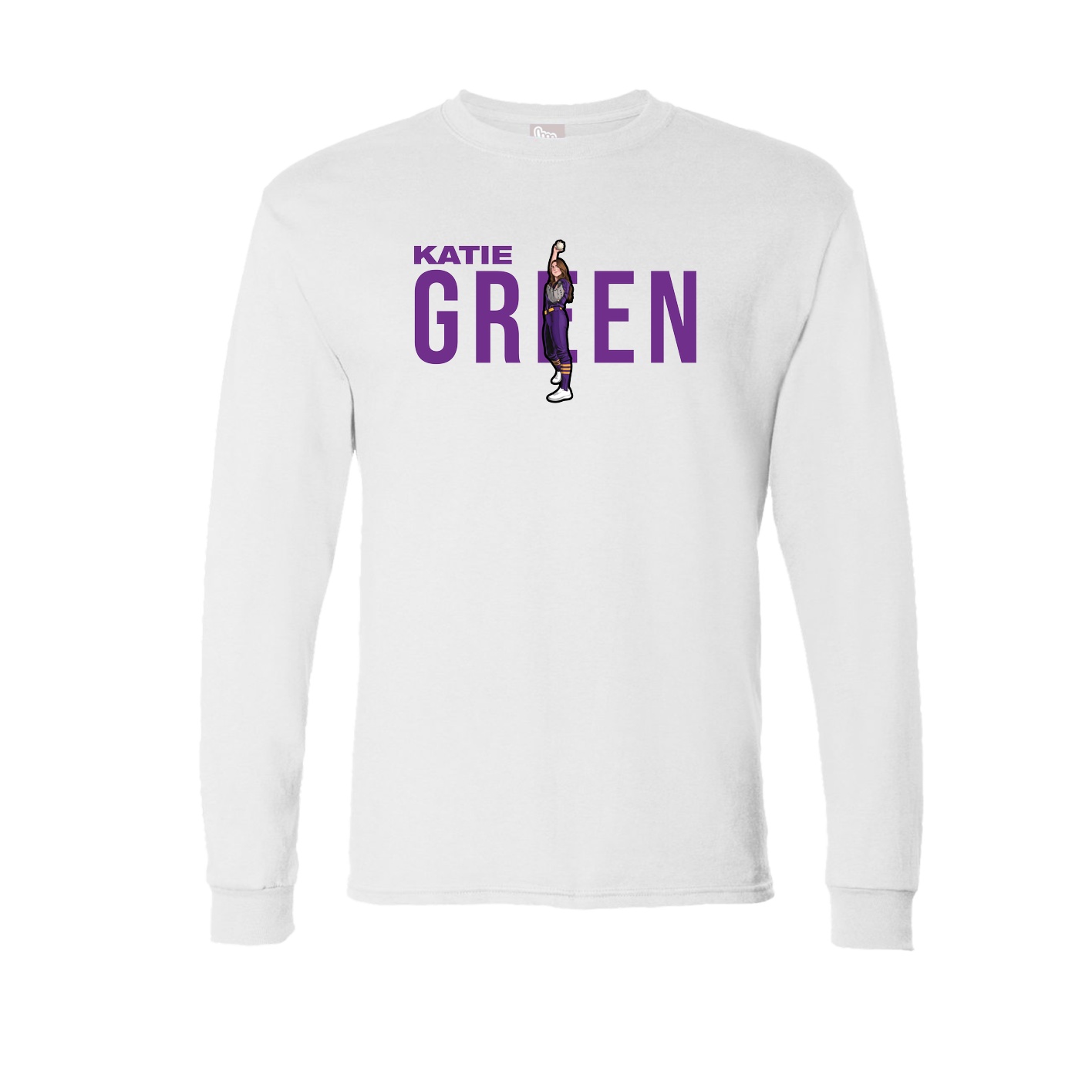 Long Sleeve Tee — Player Name in White