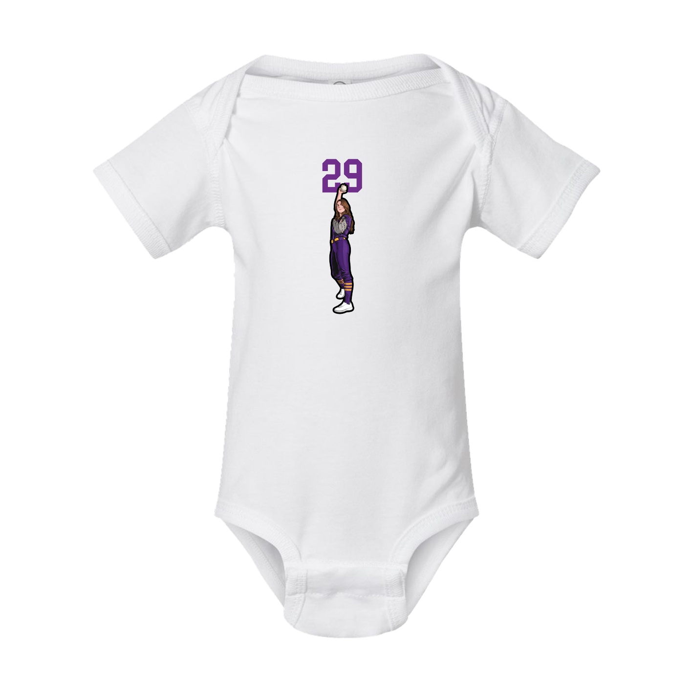 Baby Onesie — Number Top in White