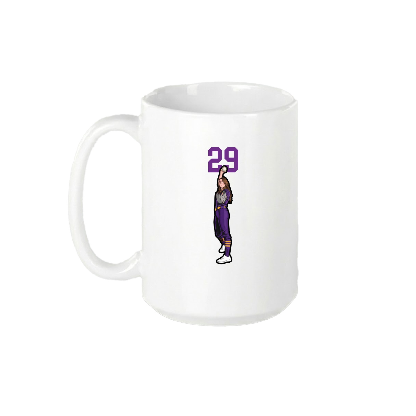 15oz Coffee Mug — Number Top in White