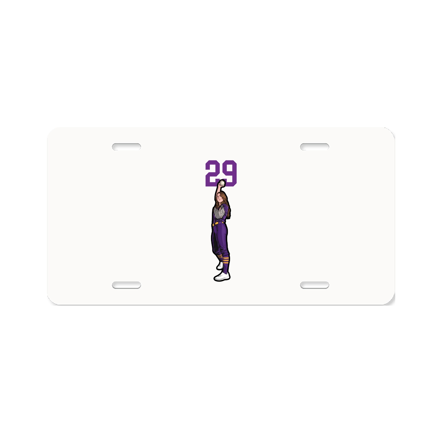 License Plate — Number Top in Classic