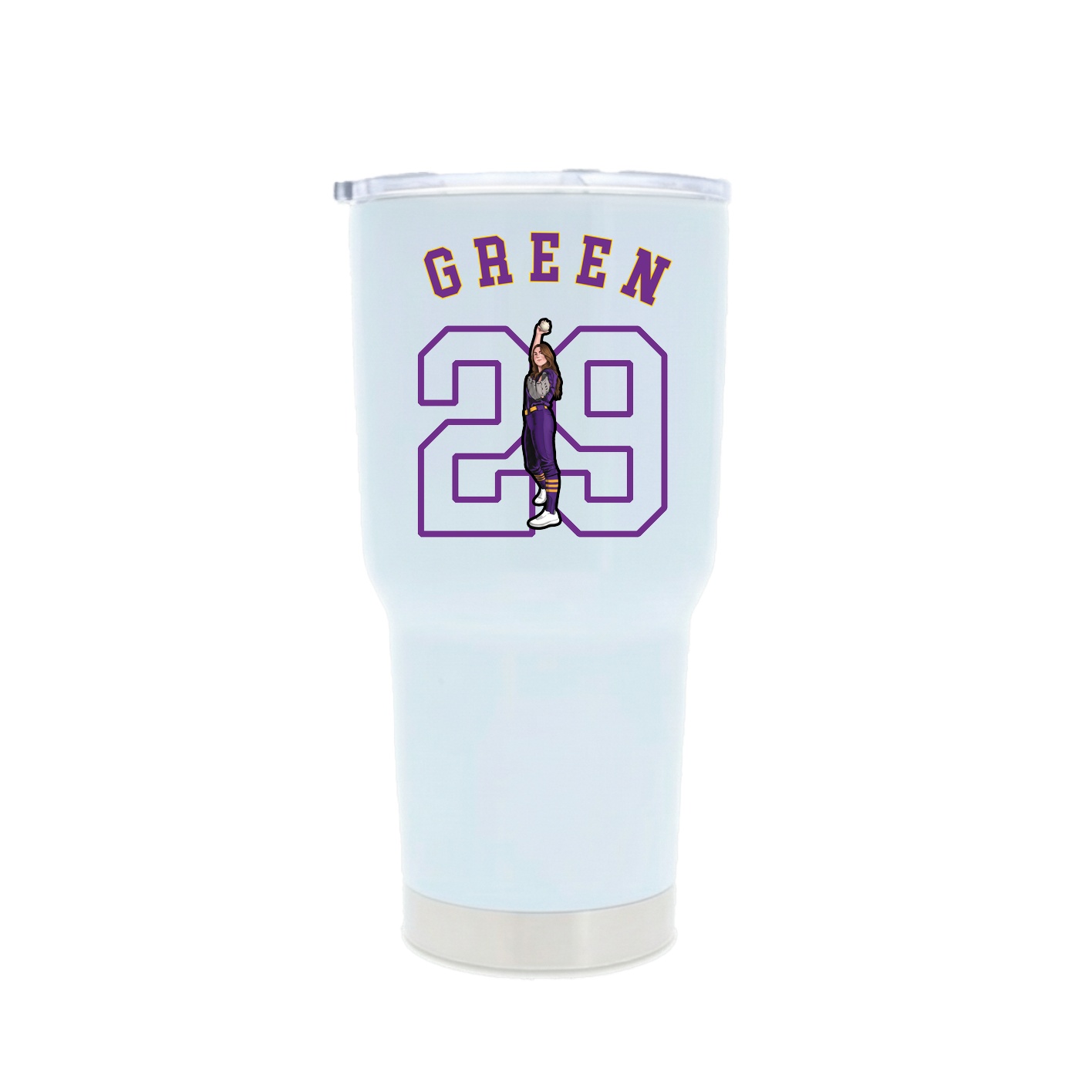 30oz Stainless Steel Tumbler — Shirsey Arch in White