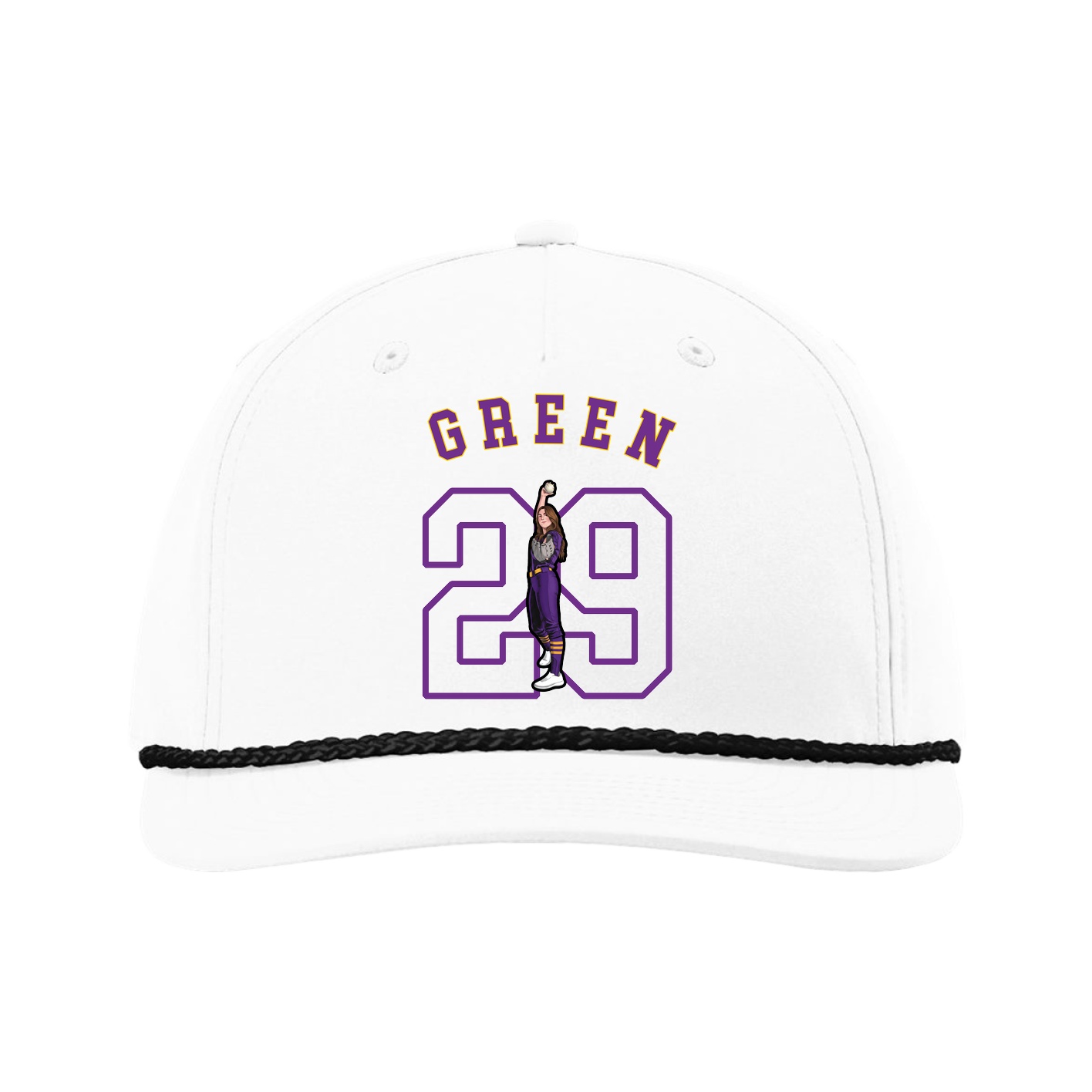 Five-Panel Classic Rope Cap — Shirsey Arch in White