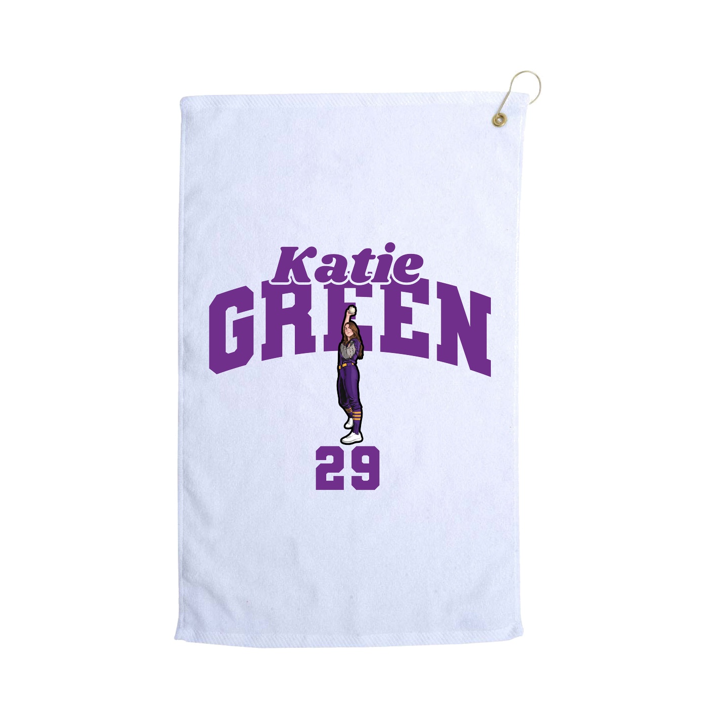 Golf Towel — Signature Arch in White