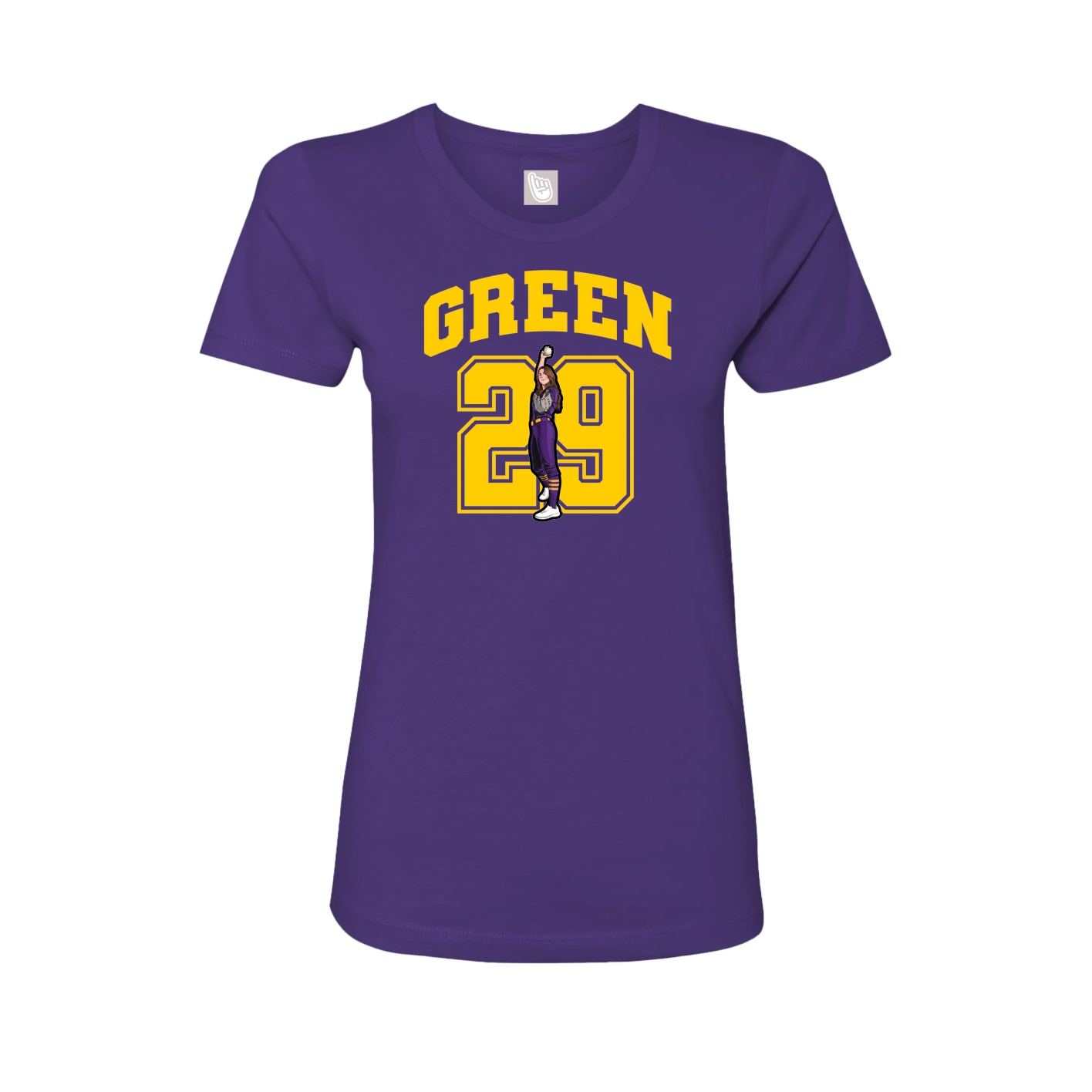 Fitted Women's Tee — Number in Purple
