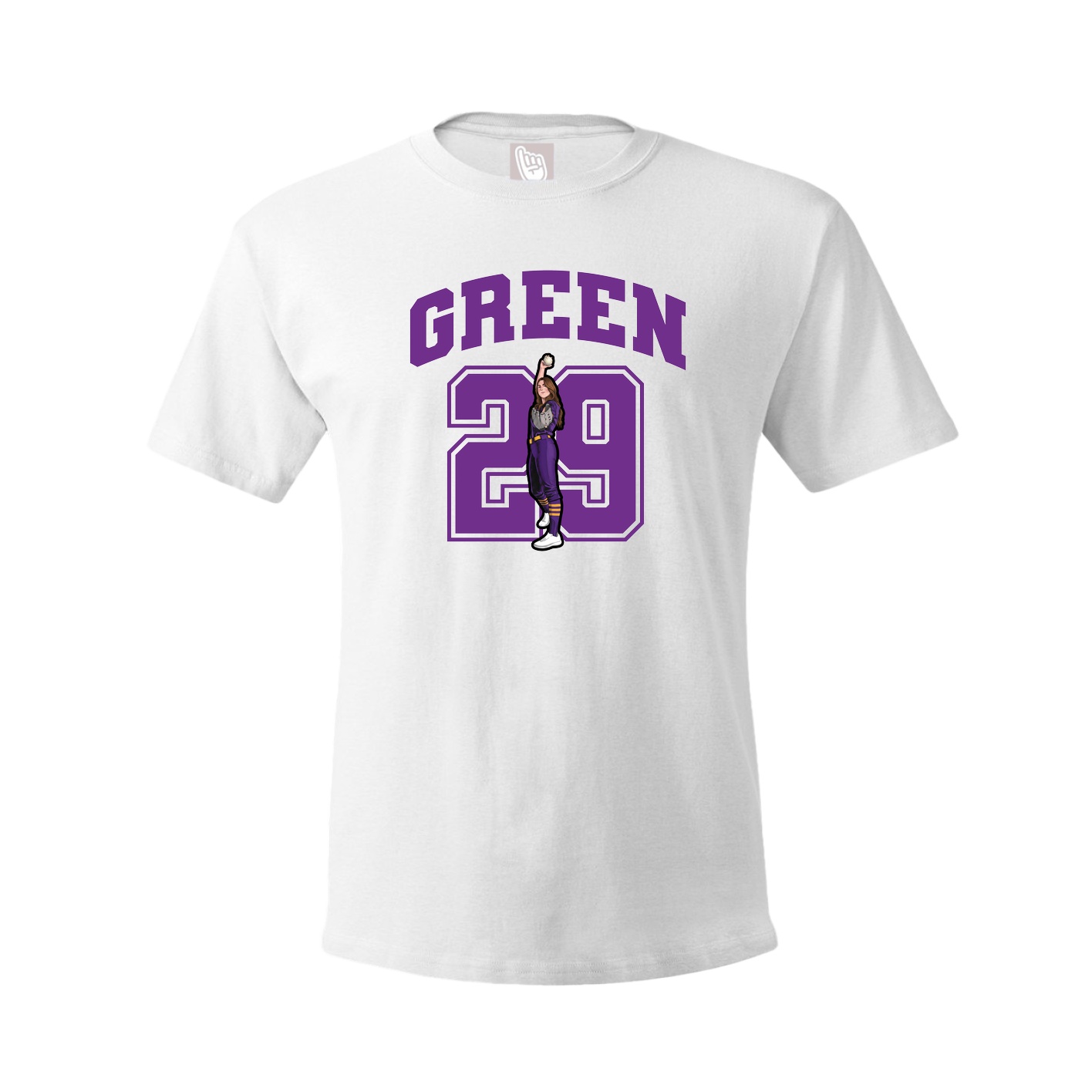 Youth Tee — Number in White