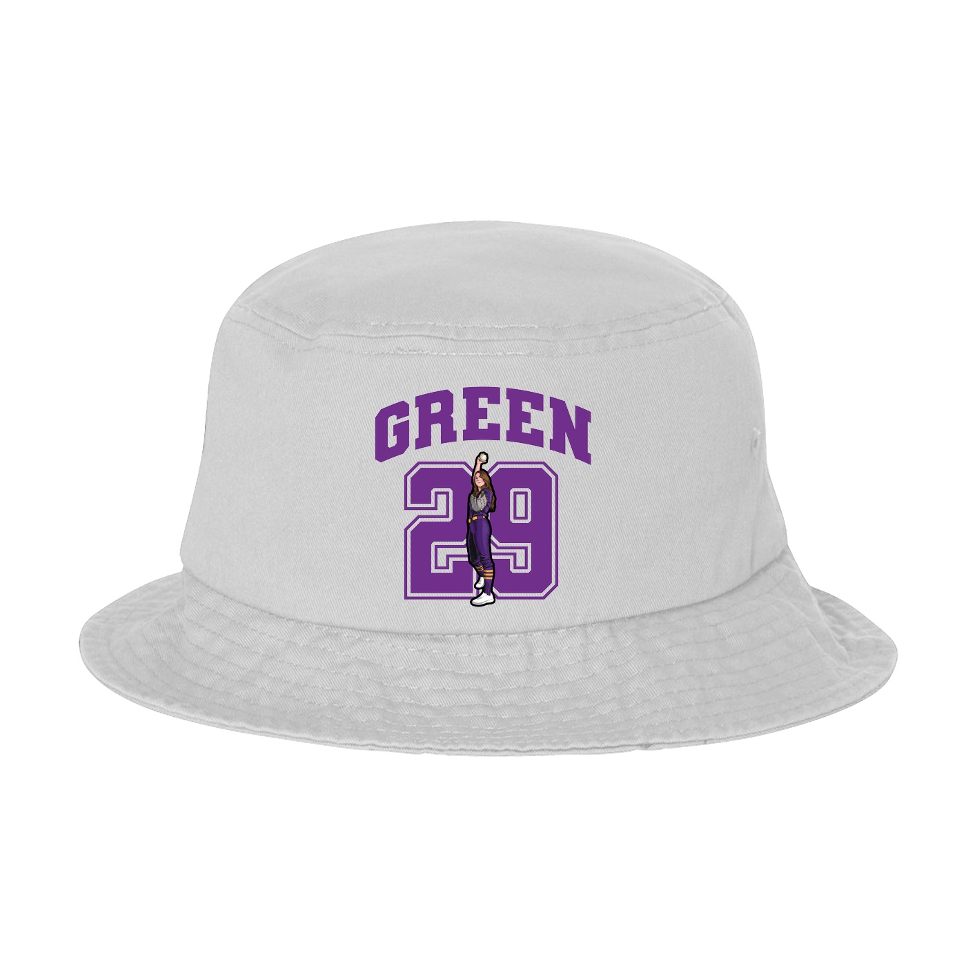 Bucket Cap — Number in White