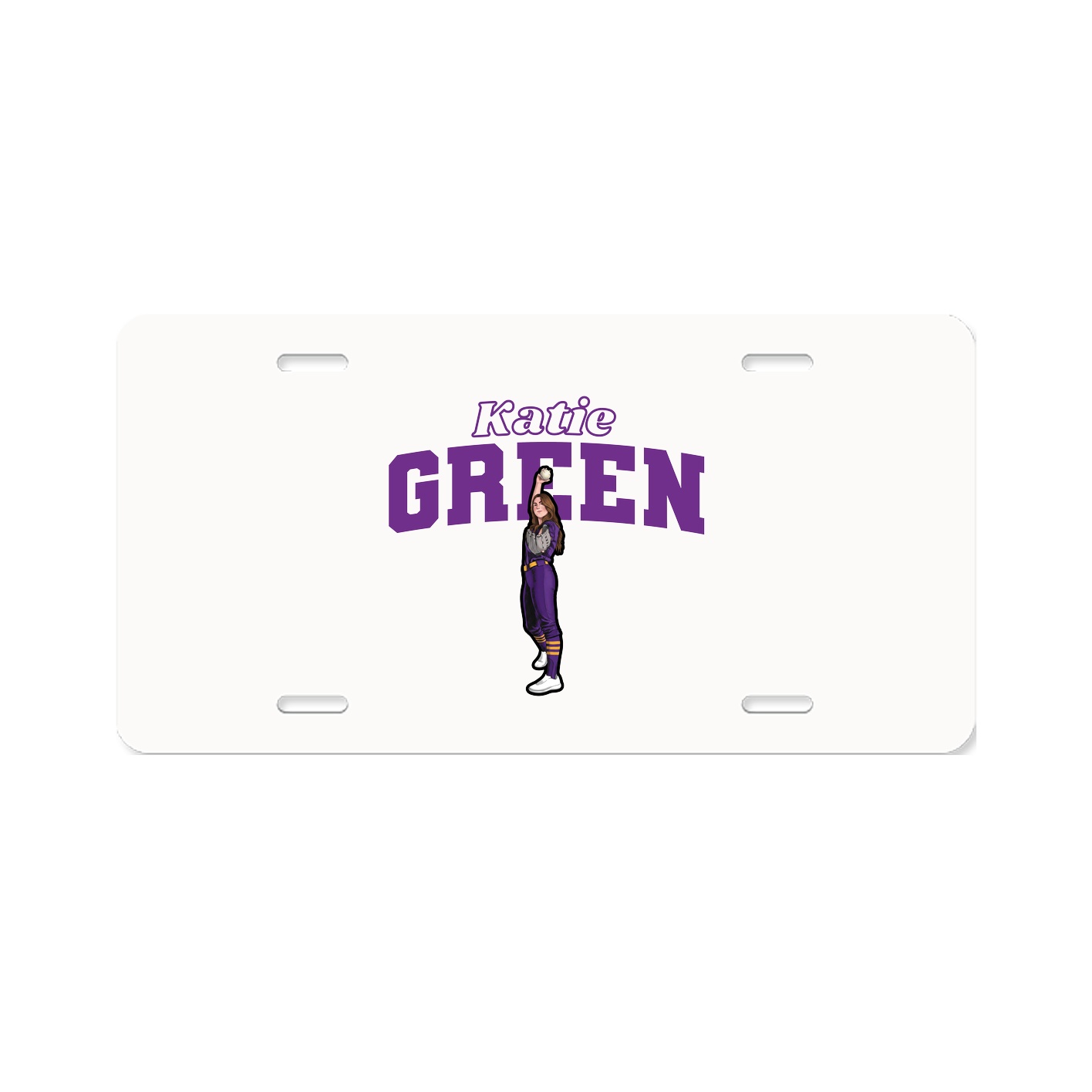 License Plate — Name Arch in Classic