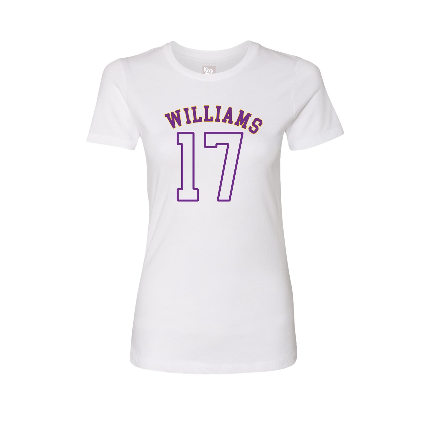 Fitted Women's Tee — Shirsey Arch in White