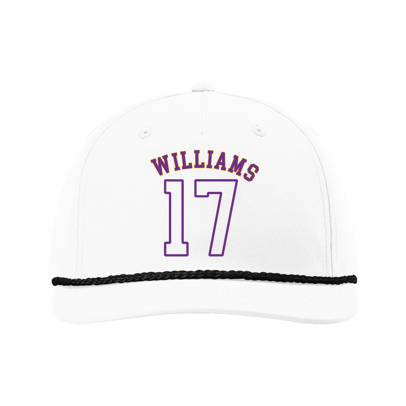 Five-Panel Classic Rope Cap — Shirsey Arch in White