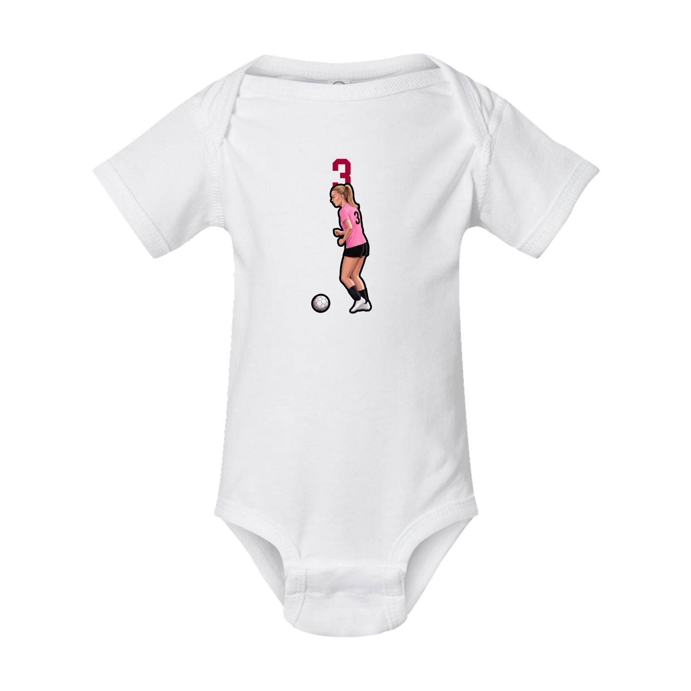 Baby Onesie — Number Top in White