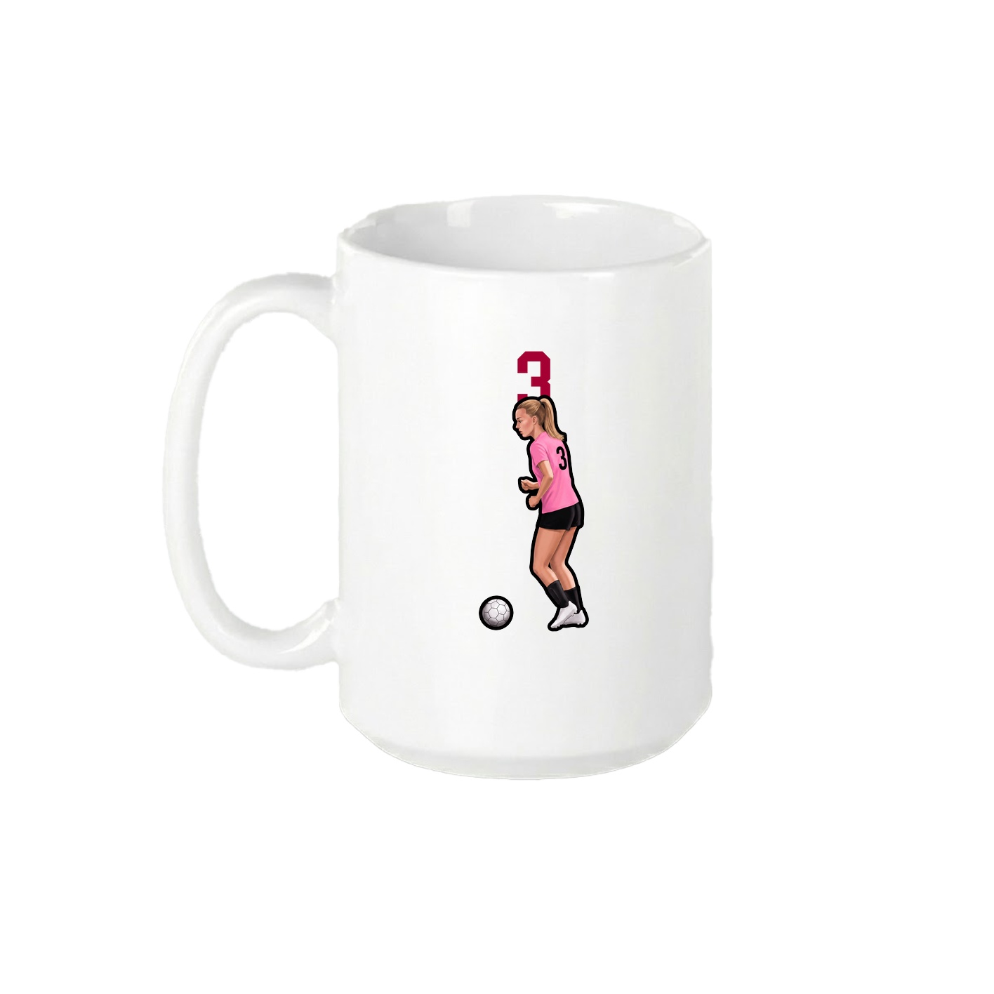 15oz Coffee Mug — Number Top in White