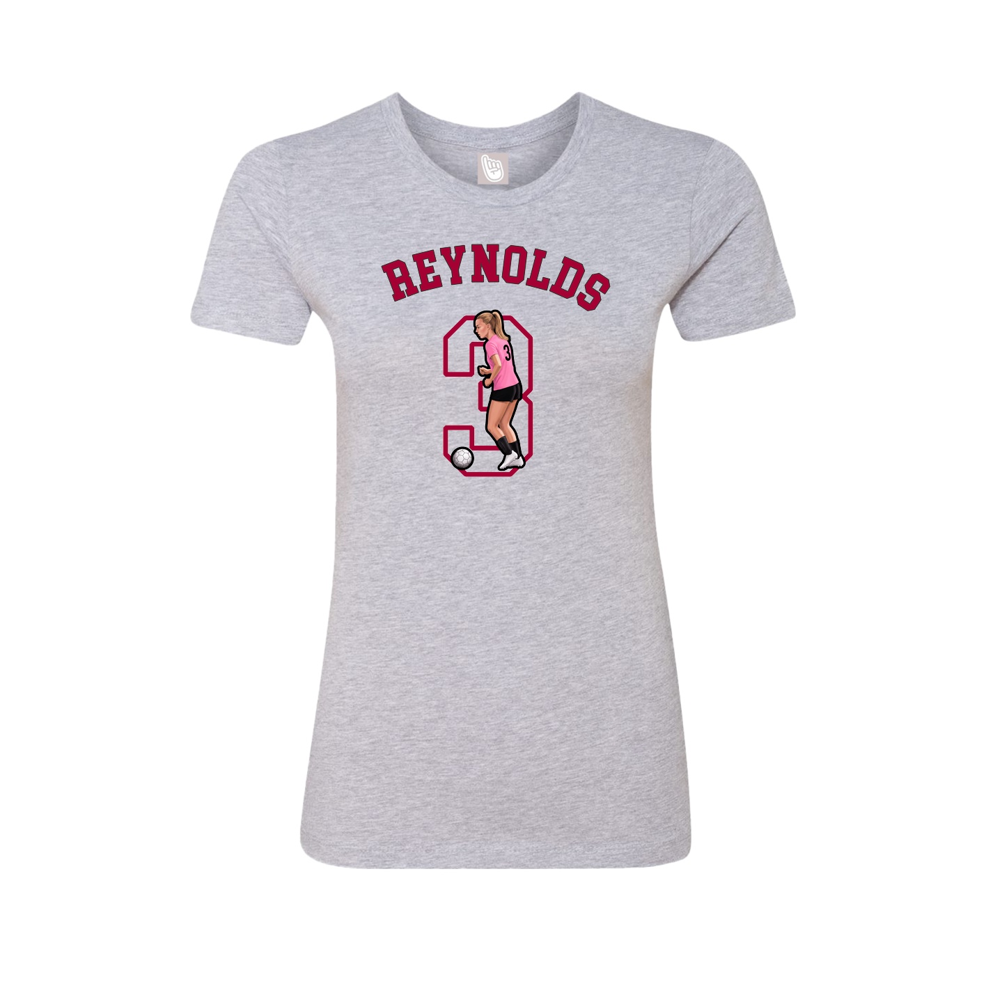 Fitted Women's Tee — Shirsey Arch in Grey