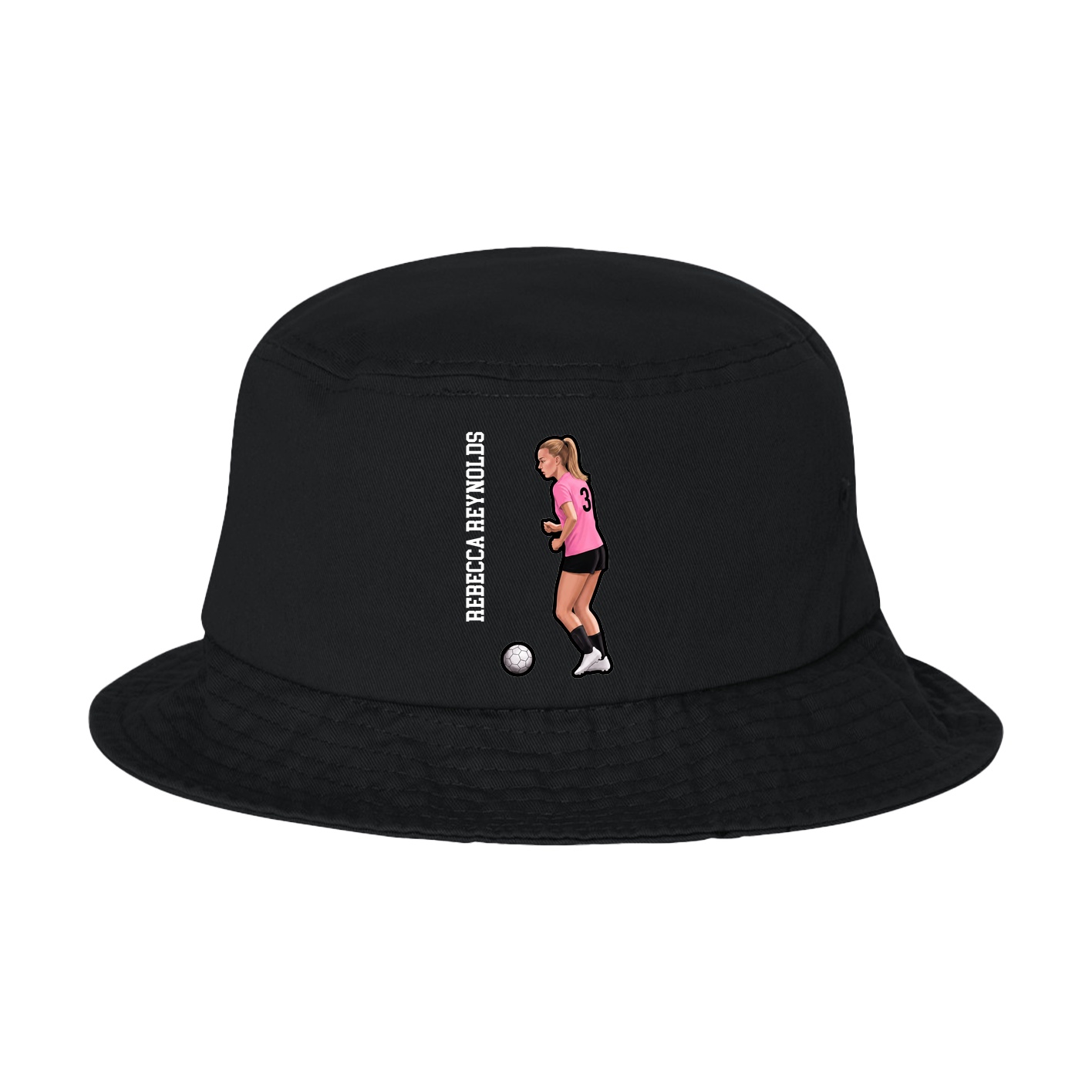 Bucket Cap — Name Vertical in Black