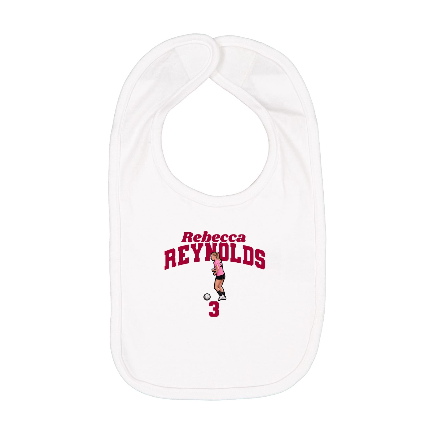 Infant Bib — Signature Arch in White