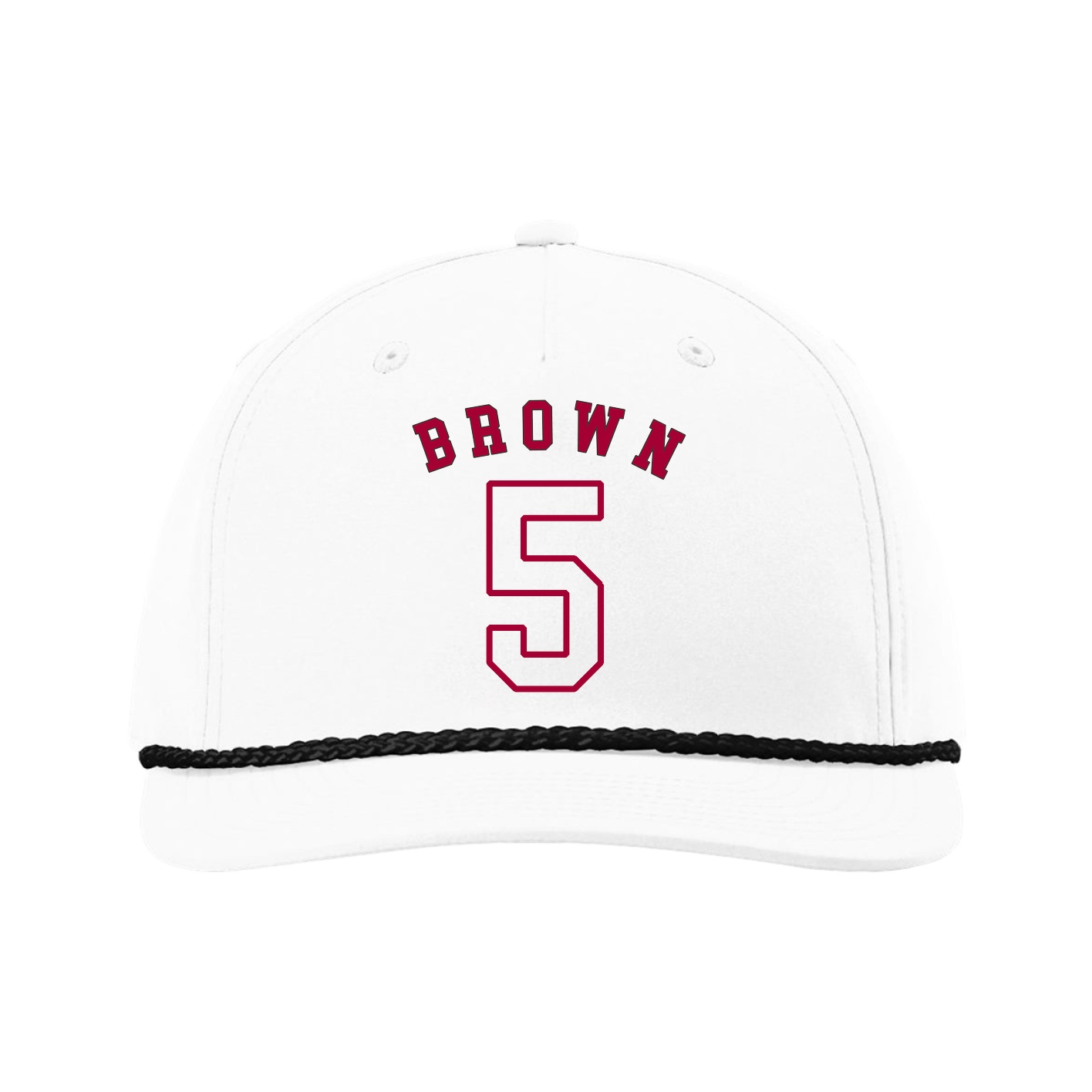 Five-Panel Classic Rope Cap — Shirsey Arch in White