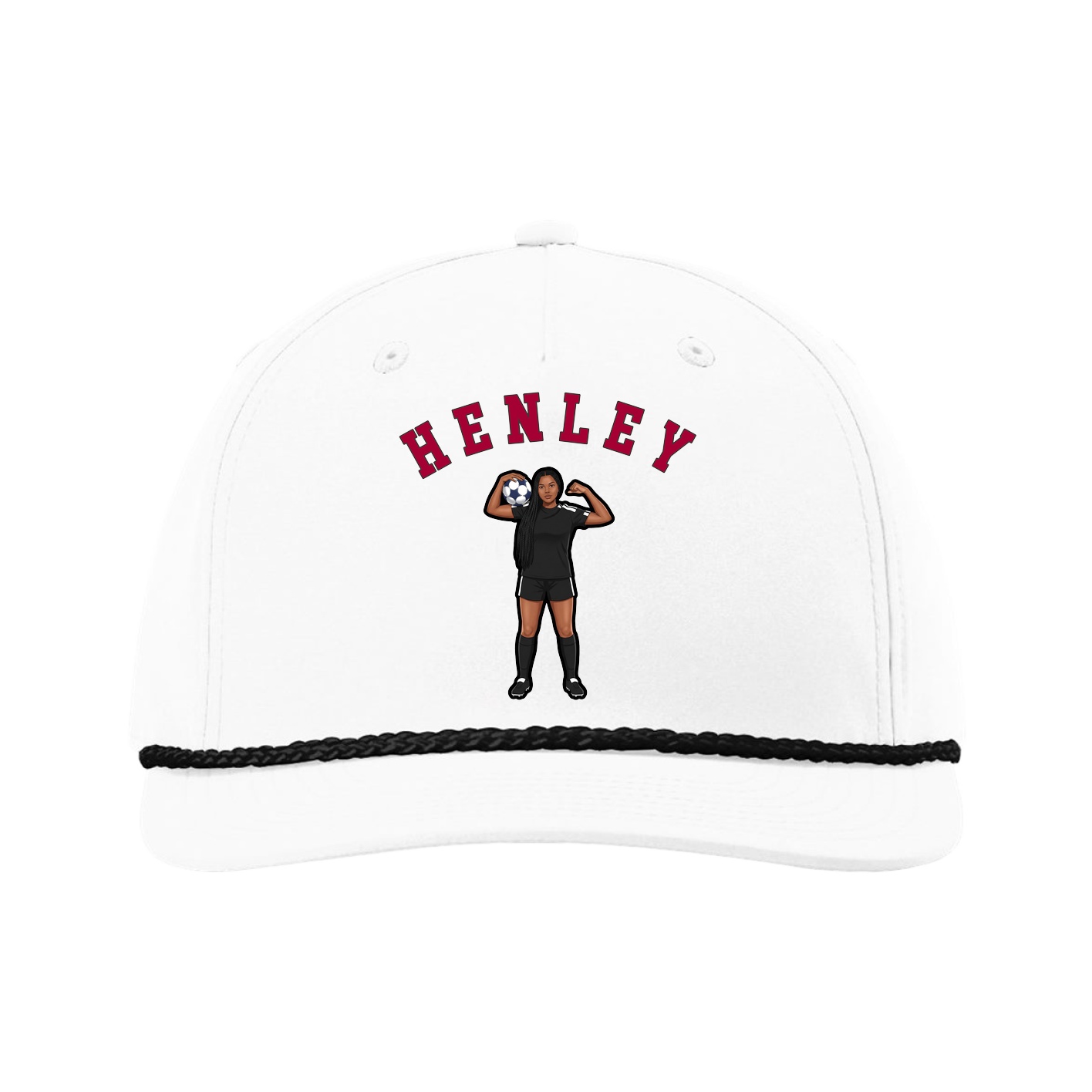 Five-Panel Classic Rope Cap — Shirsey Arch in White