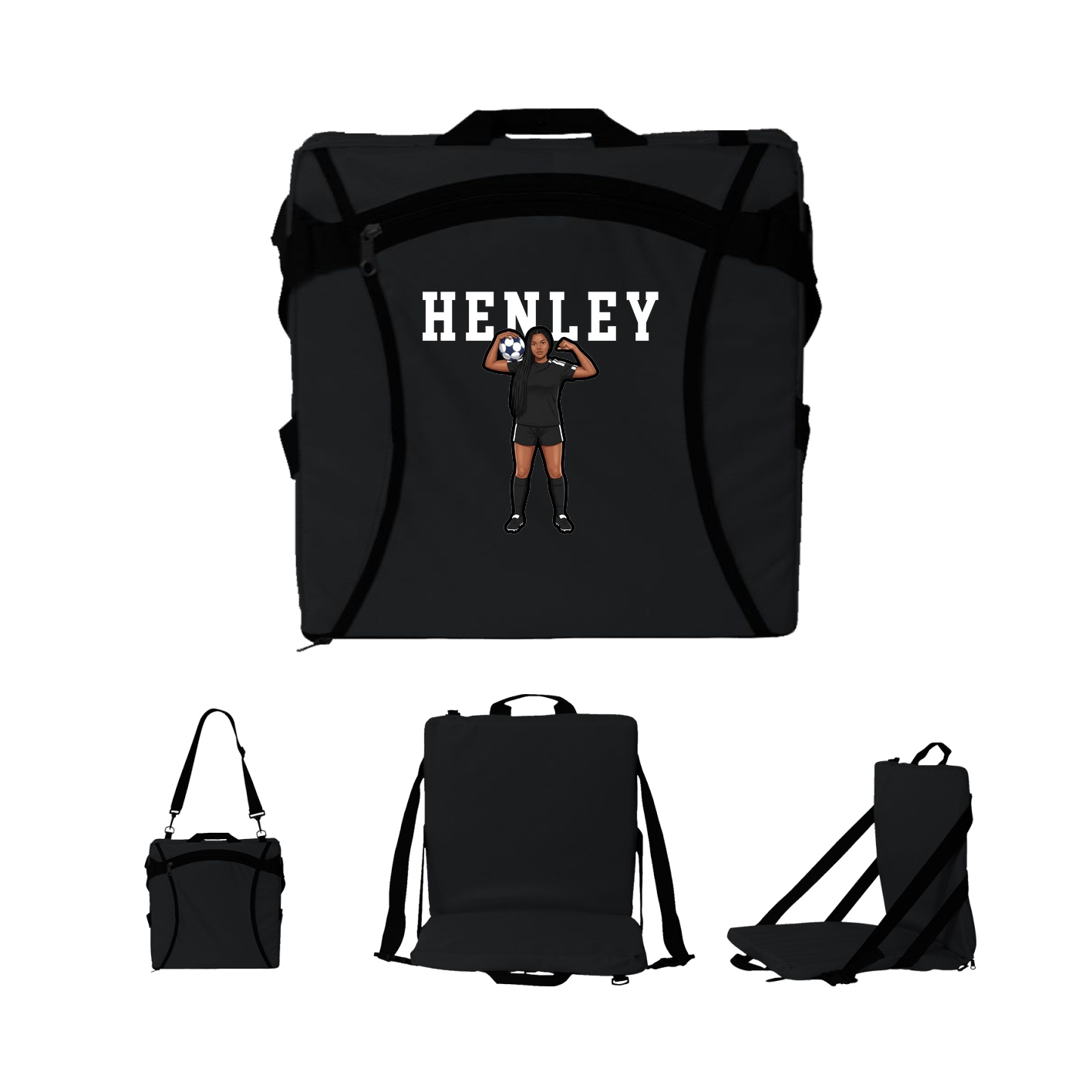 Folding Stadium Seat — Shirsey in Black