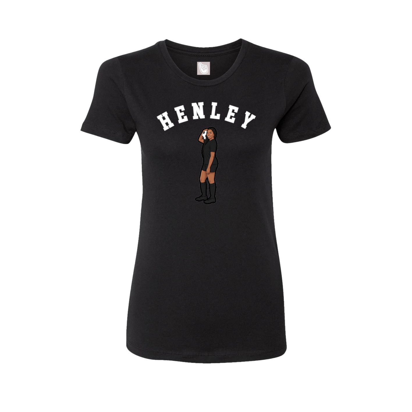 Fitted Women's Tee — Shirsey Arch in Black