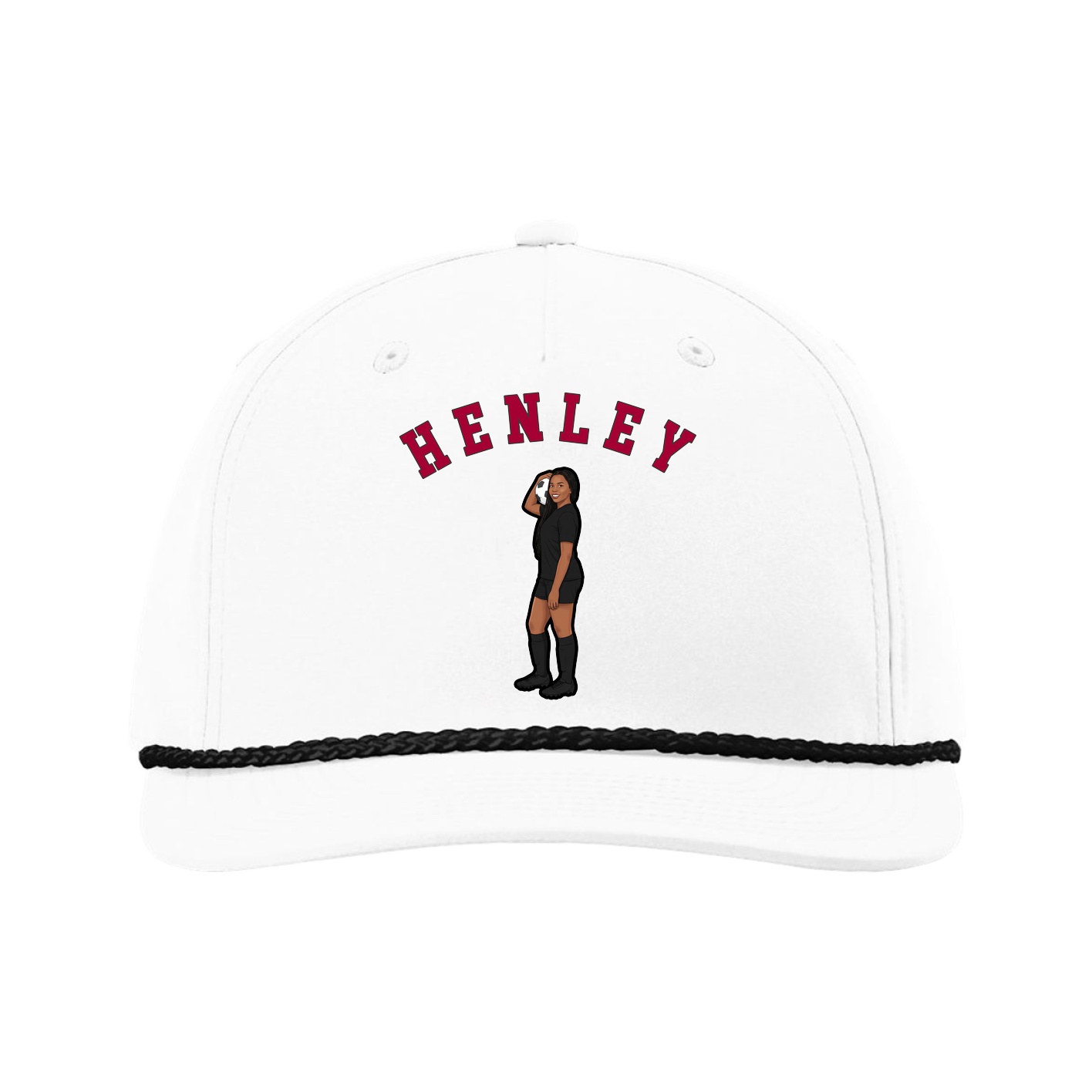 Five-Panel Classic Rope Cap — Shirsey Arch in White