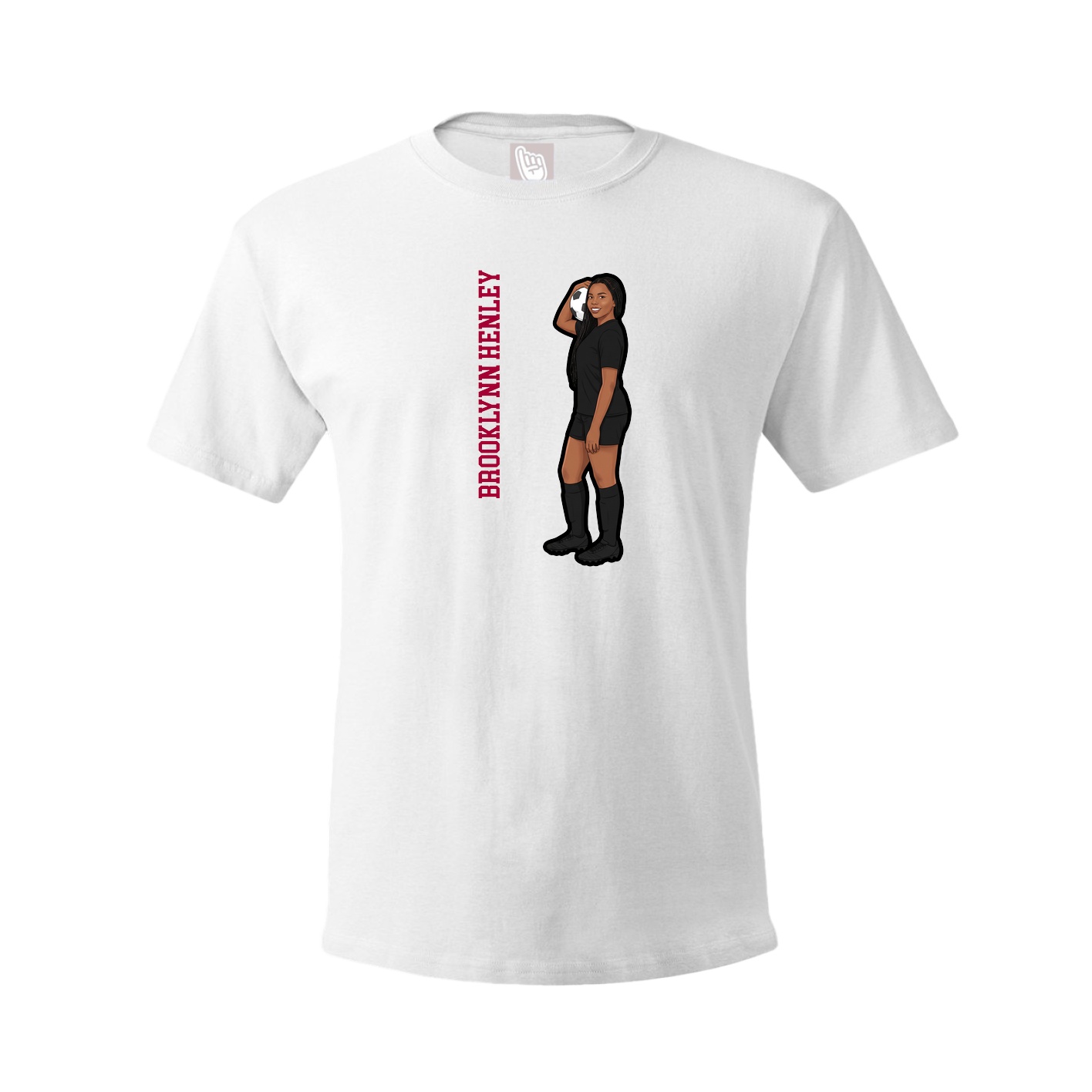 Tee — Name Vertical in White