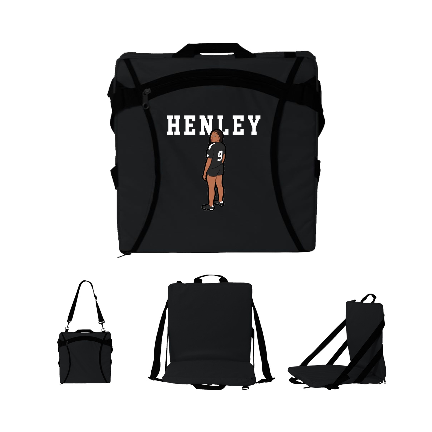 Folding Stadium Seat — Shirsey in Black