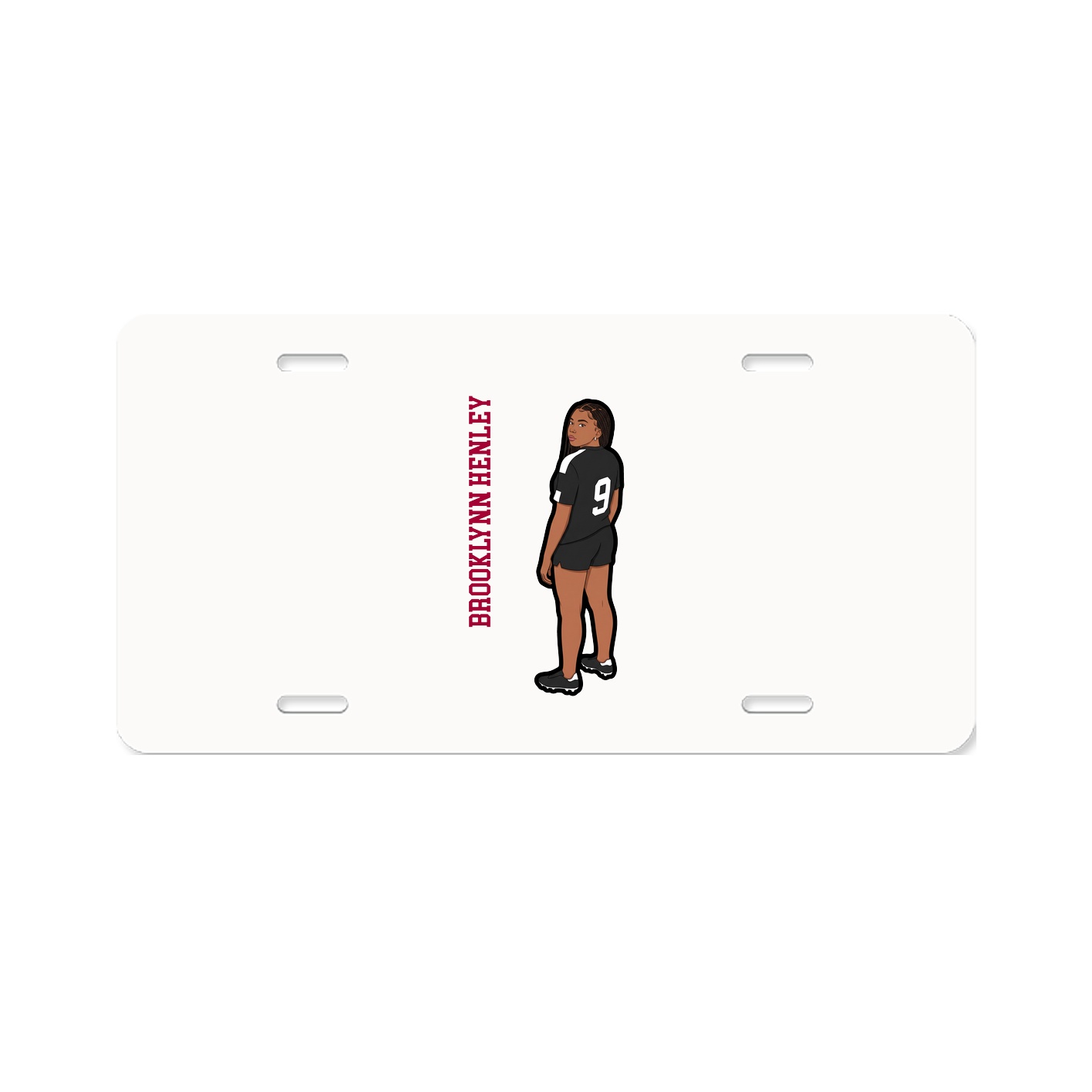 License Plate — Name Vertical in Classic