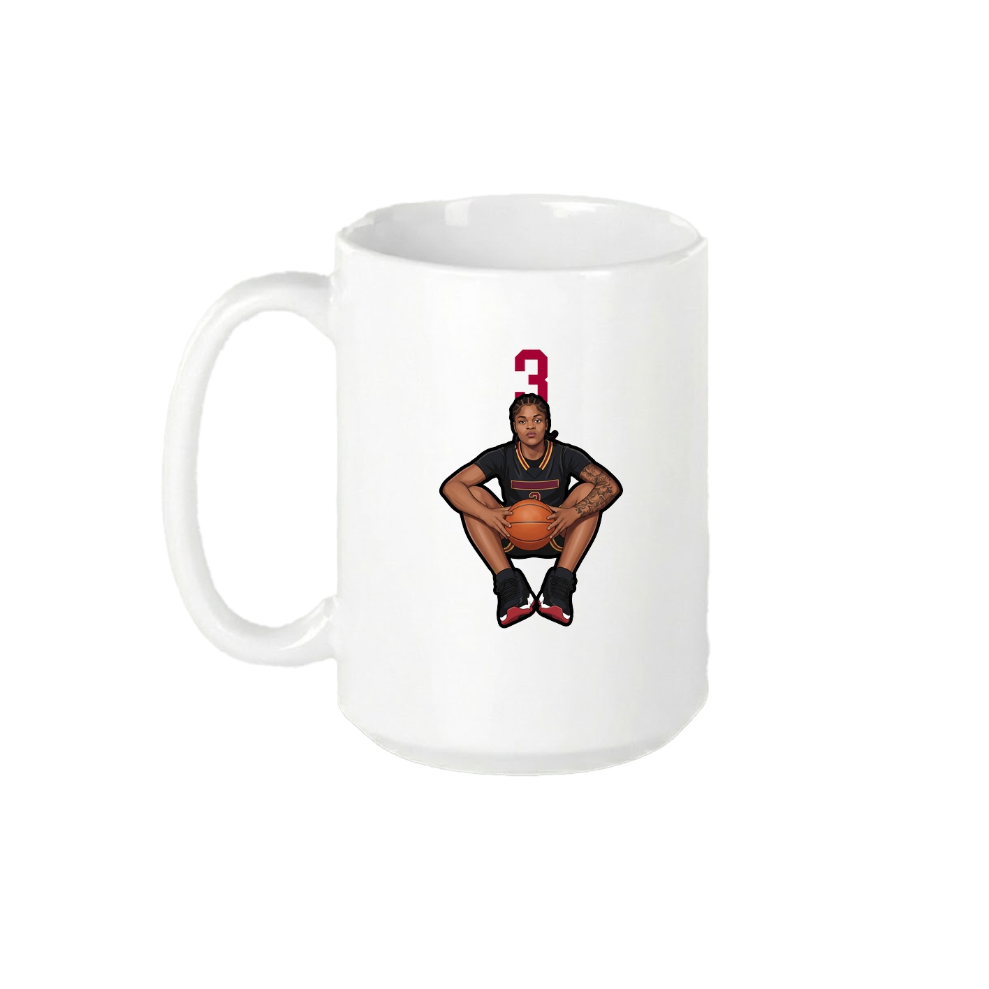 15oz Coffee Mug — Number Top in White