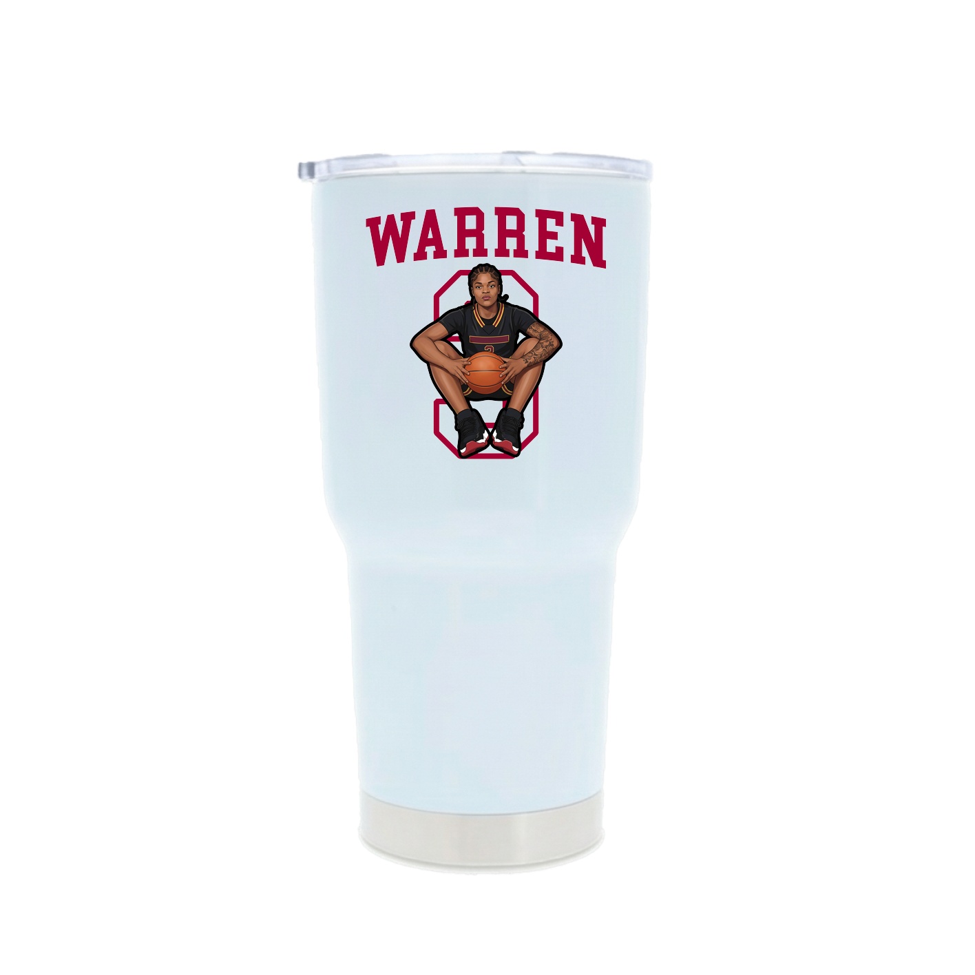 30oz Stainless Steel Tumbler — Shirsey in White