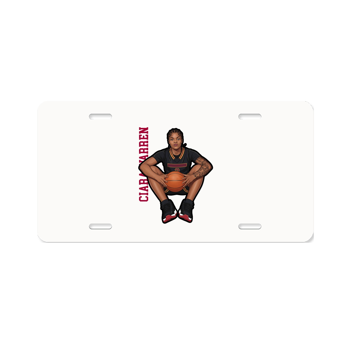 License Plate — Name Vertical in Classic