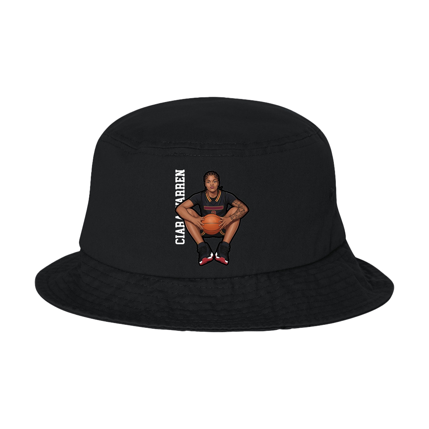 Bucket Cap — Name Vertical in Black