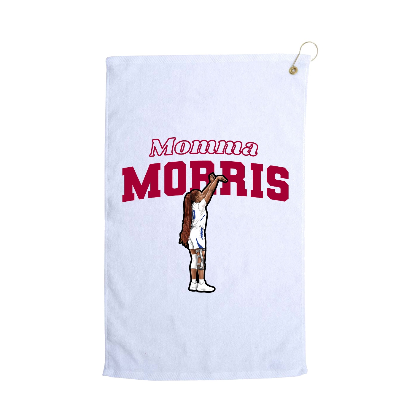 Golf Towel — Mothers Day Block in White