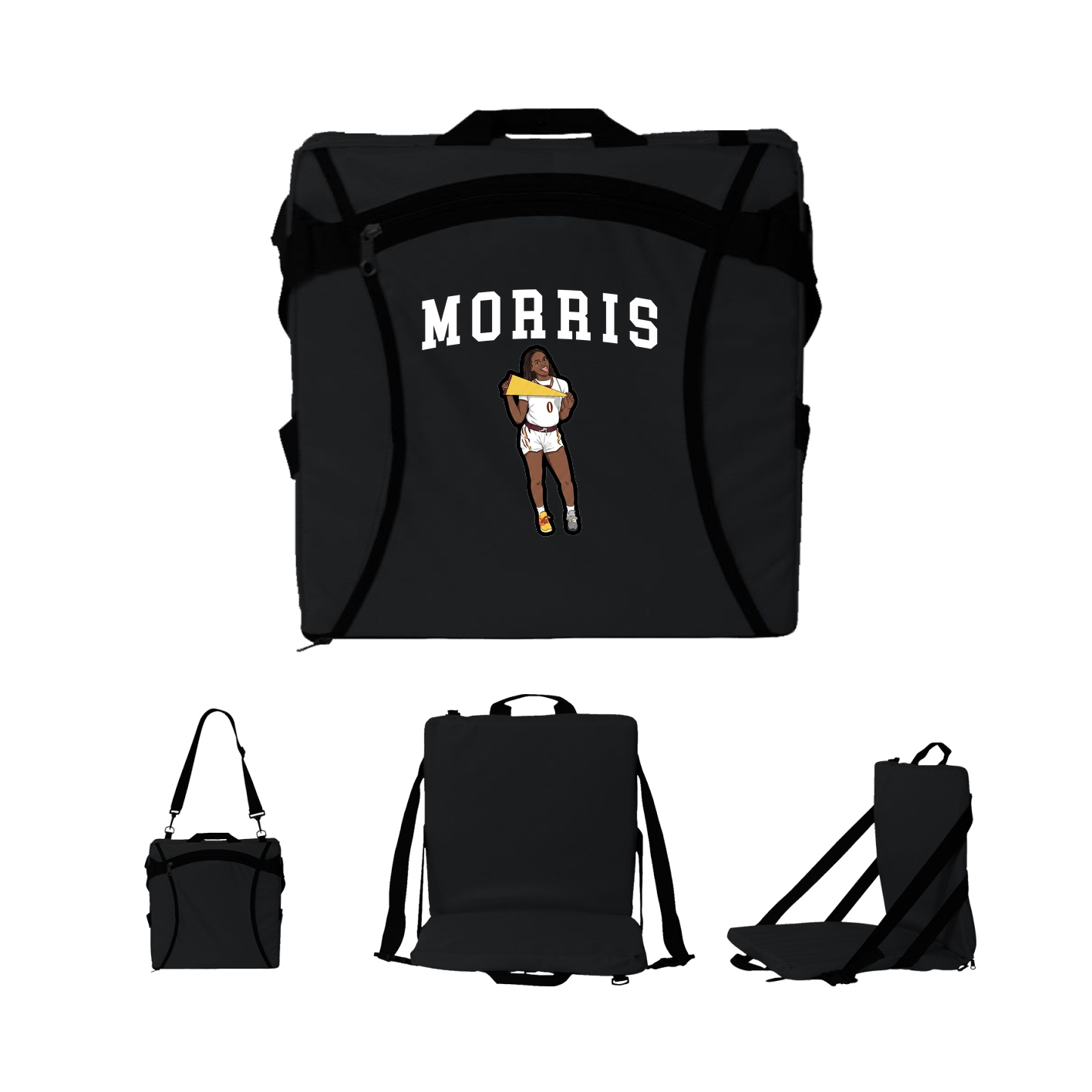 Folding Stadium Seat — Shirsey in Black